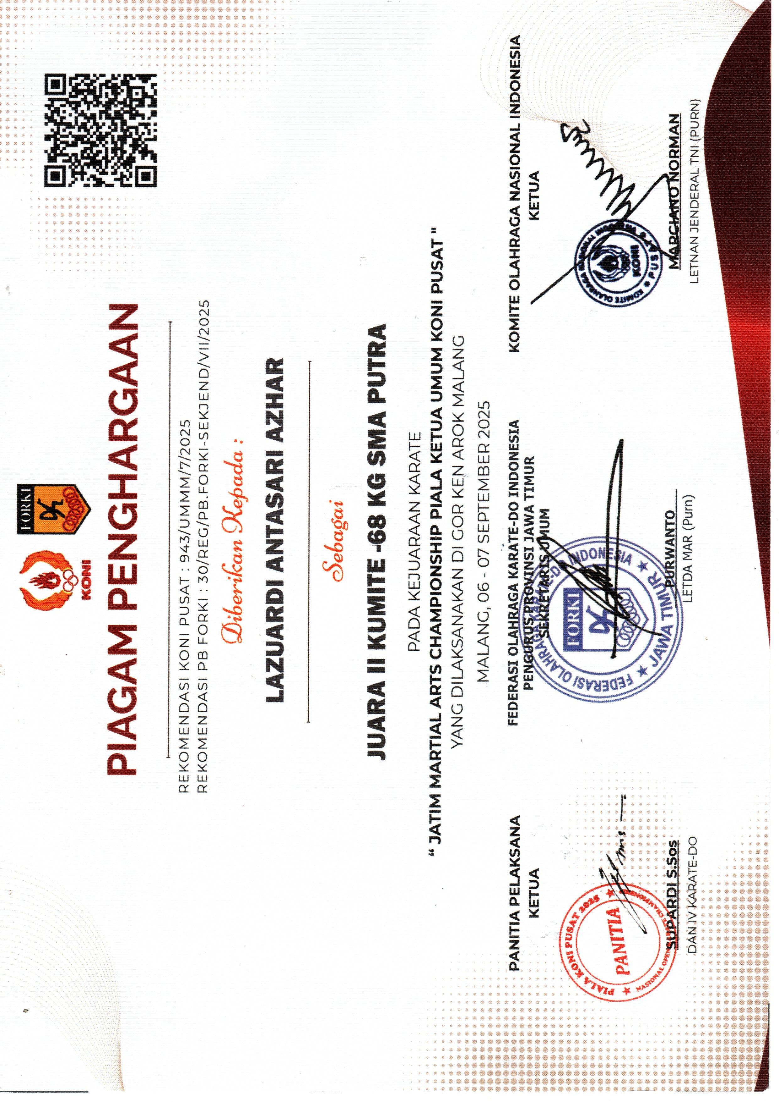 Jatim Martial Arts Championship Piala Ketua Umum Koi Pusat