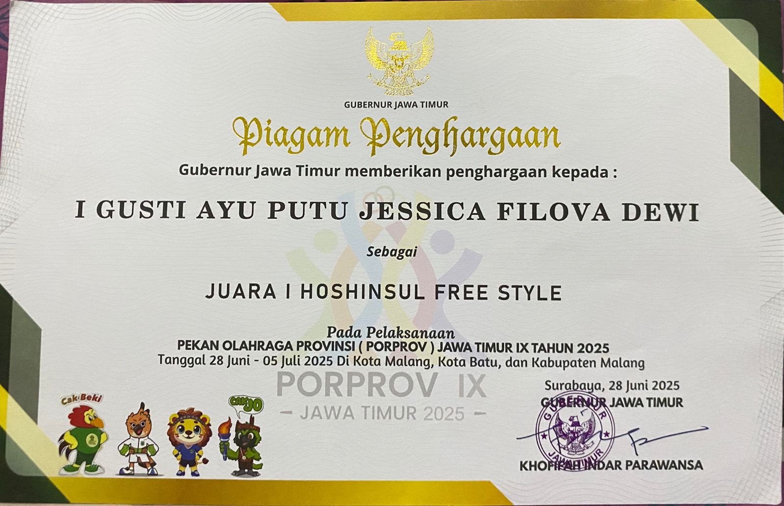 Porprov IX Provinsi Jawa Timur tahun 2025