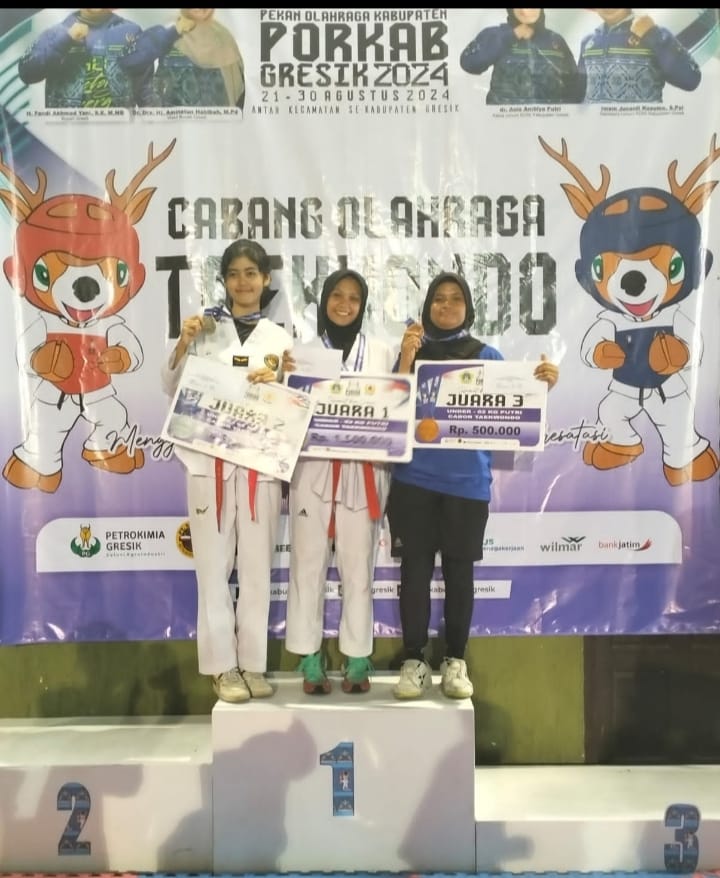 Juara III (Medali Perunggu) Kyorugi Senior Putri U-62 pada Kejuaraan PORKAB Gresik 2024, Cabang Olahraga Tae Kwondo