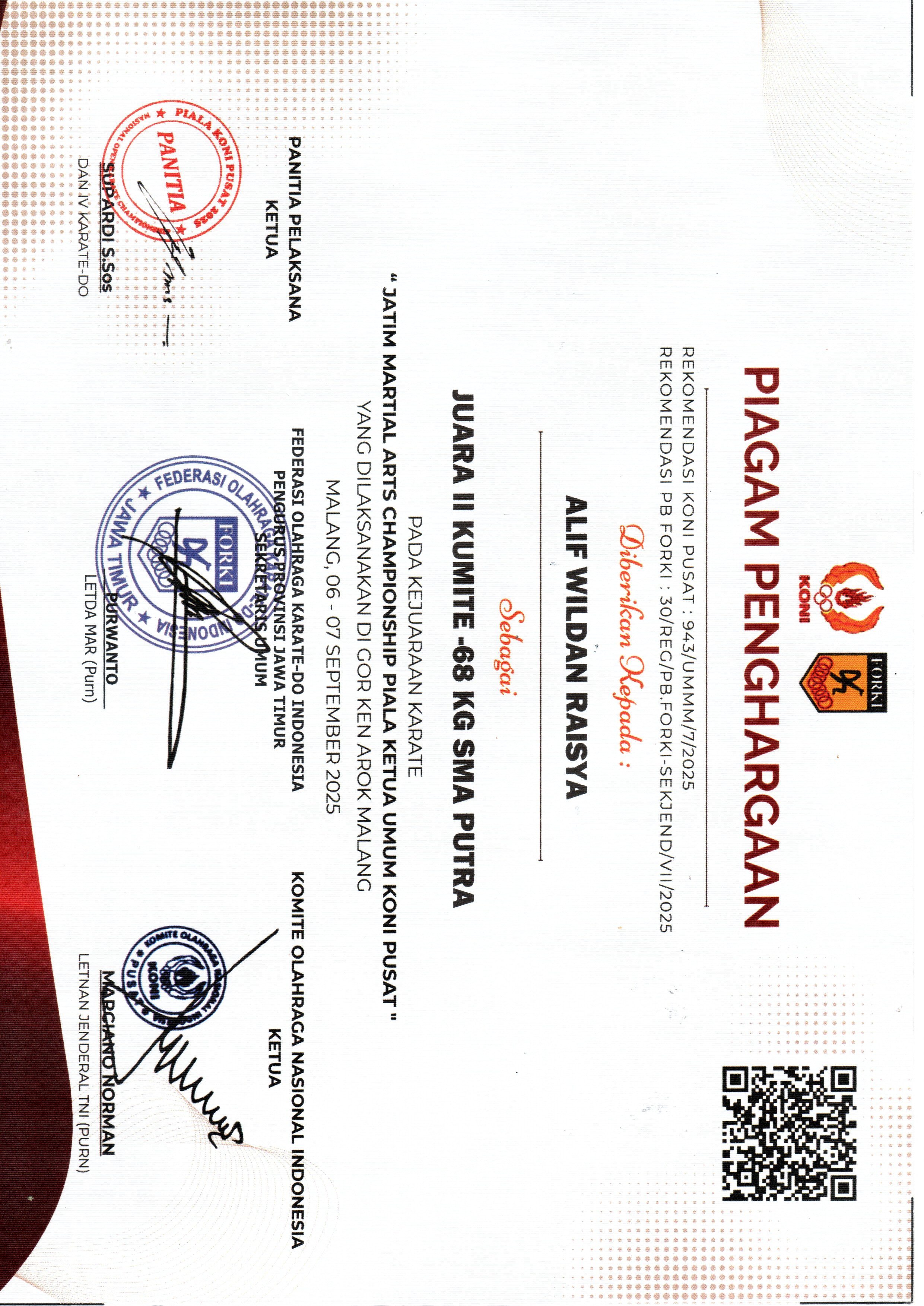 Jatim Martial Arts Championship Piala Ketua Umum Koi Pusat