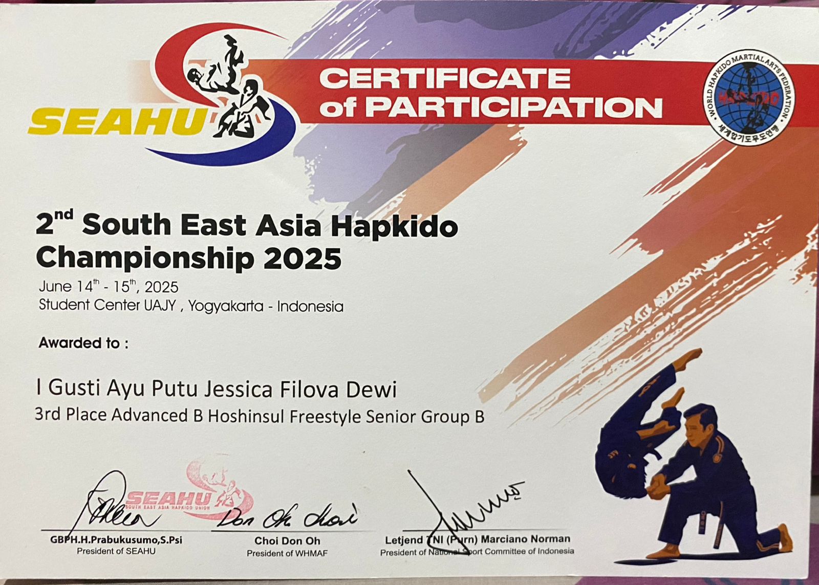 South East asia Hapkido Championship 2025 (Seni Hosinul Freestyle)