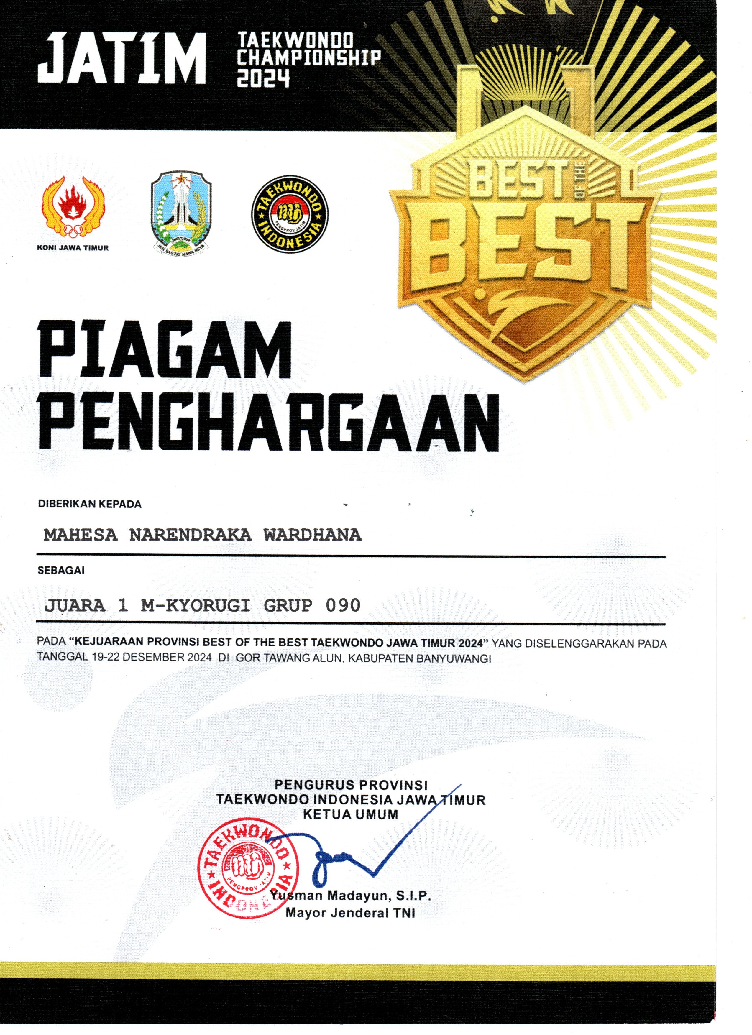 KEJURPROV Best Of The Best Banyuwangi 2024