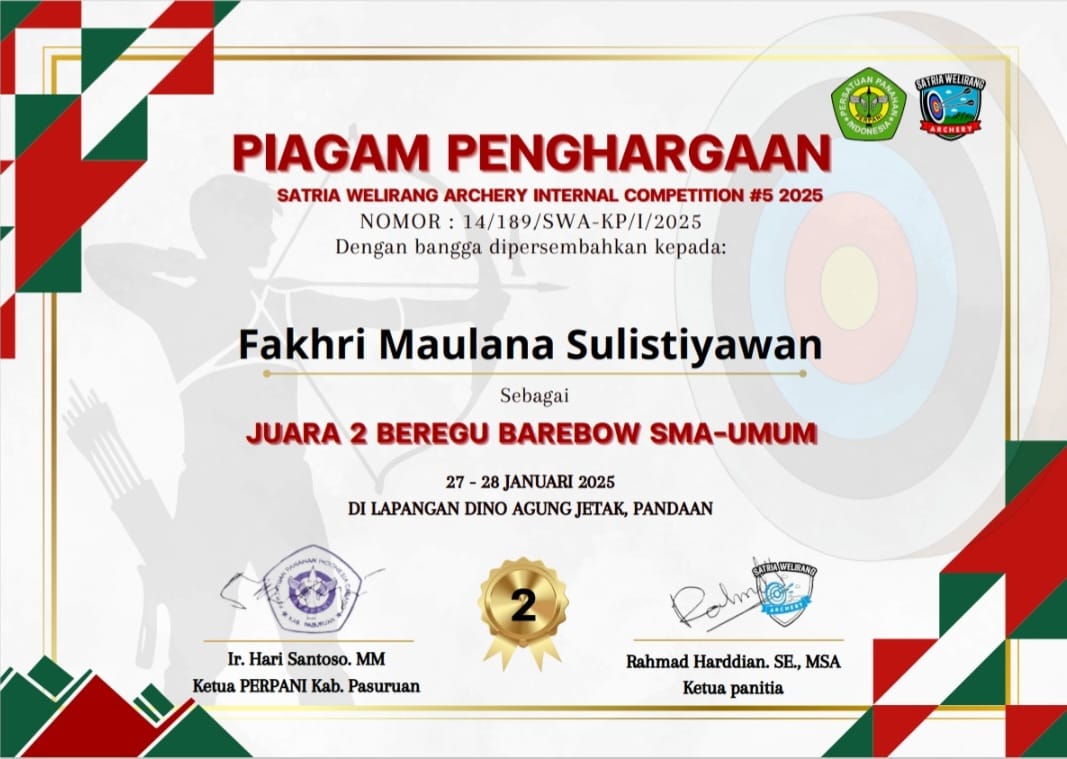 Satria Welirang Archery Internal Competition #5 2025