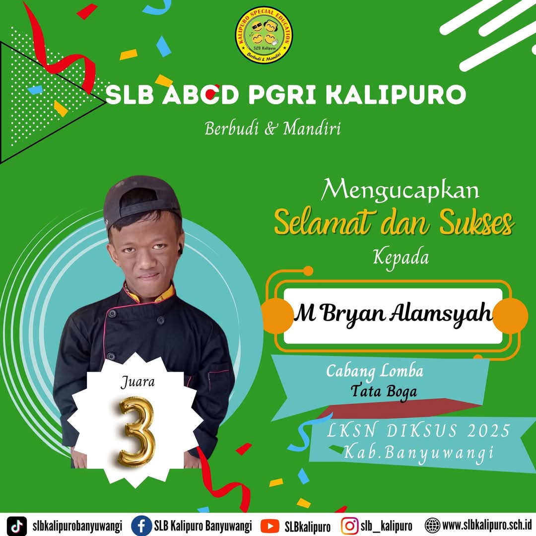 Juara 3 Cabang Lomba Tata Boga LKSN Diksus 2025