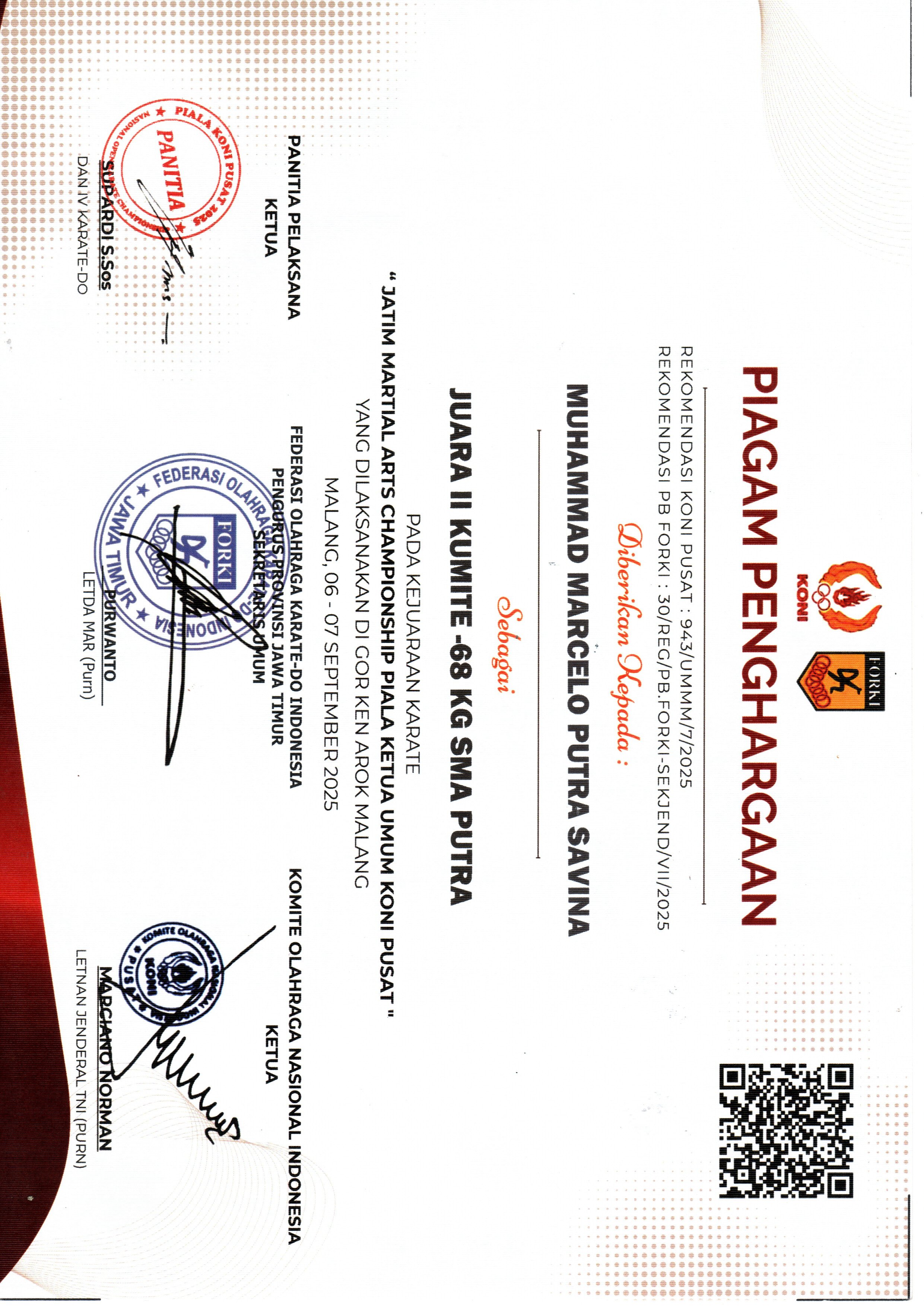 Jatim Martial Arts Championship Piala Ketua Umum Koni Pusat