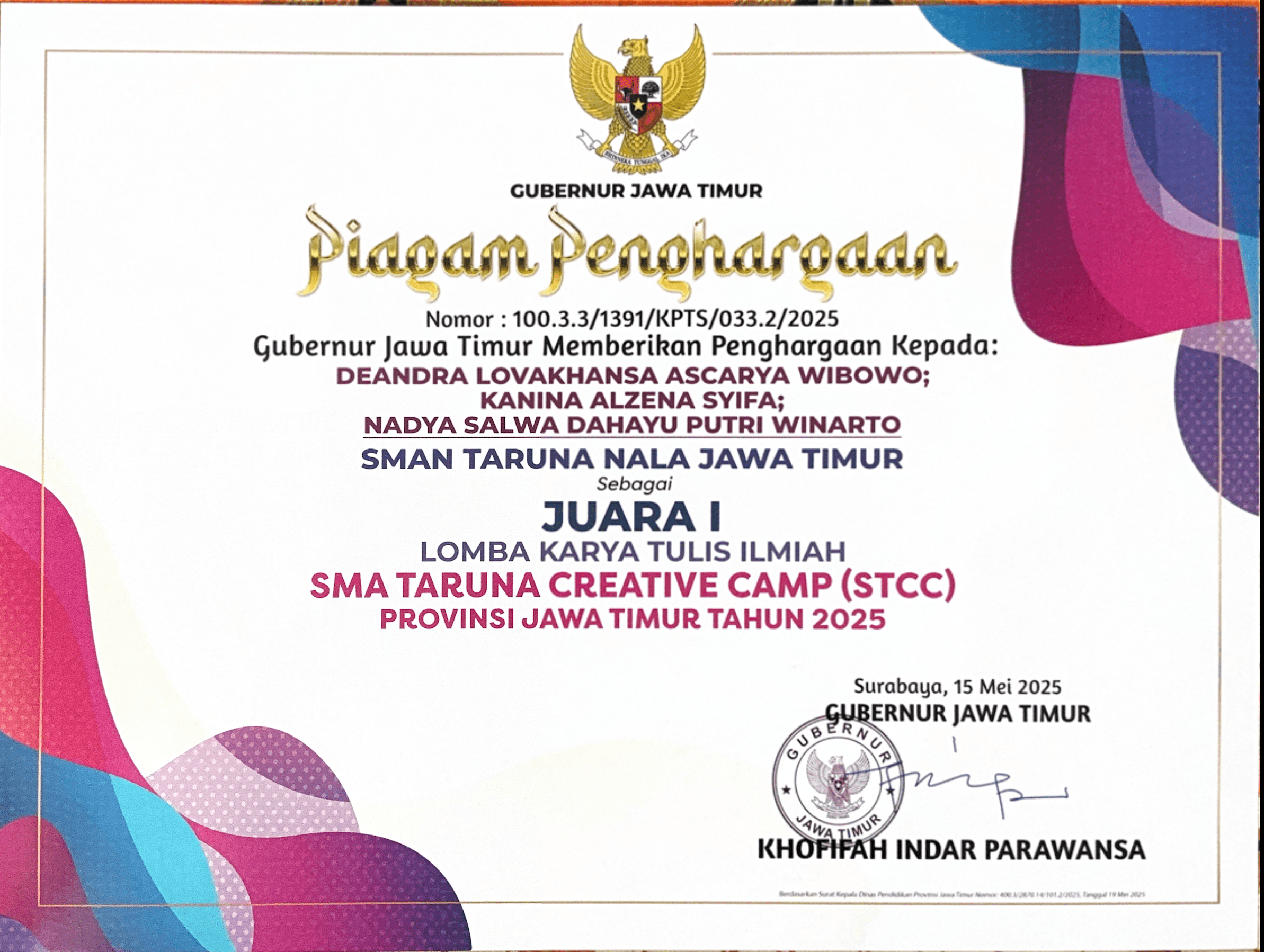 SMA Taruna Creative Camp (STCC)-LKTI