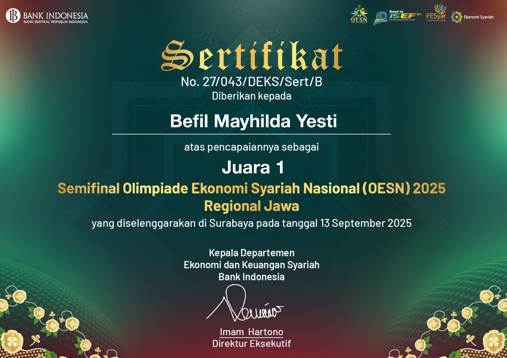 Semifinal Olimpiade Ekonomi Syariah (OESN)2025