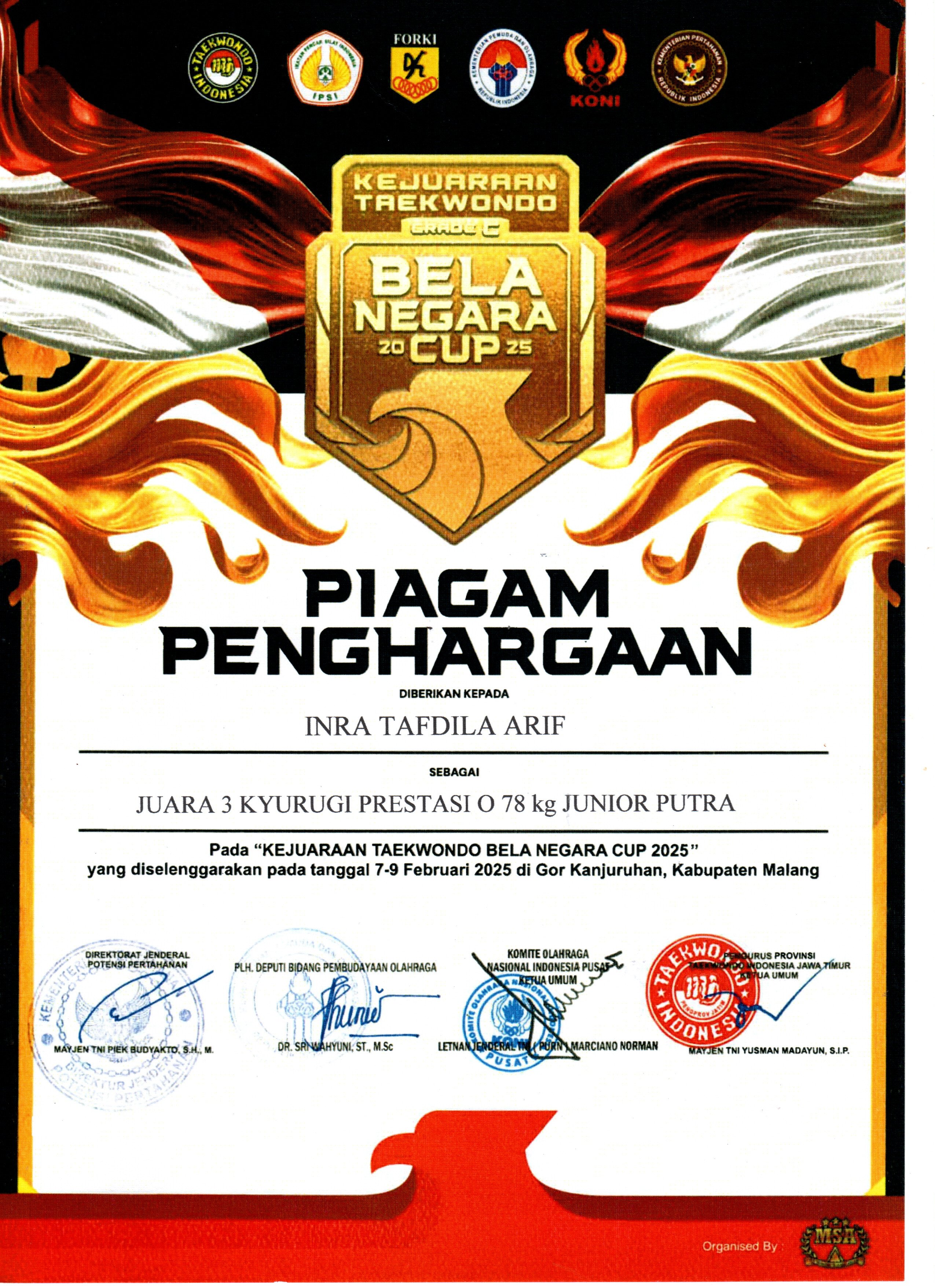 Kejuaraan Taekwondo Bela Negara Cup 2025