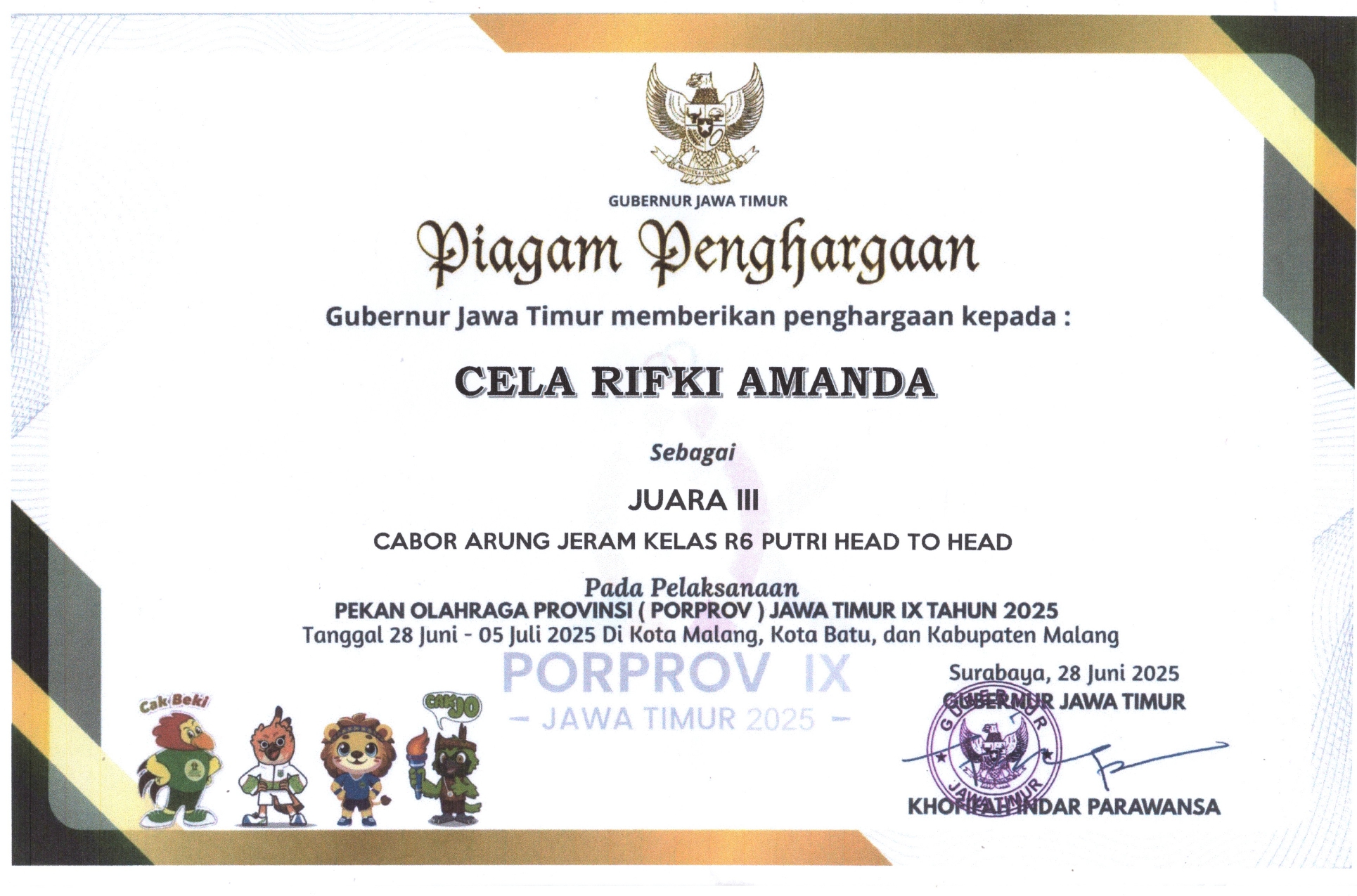 Pekan Olahraga Provinsi (PORPROV ) Jawa Timur IX Tahun 2025