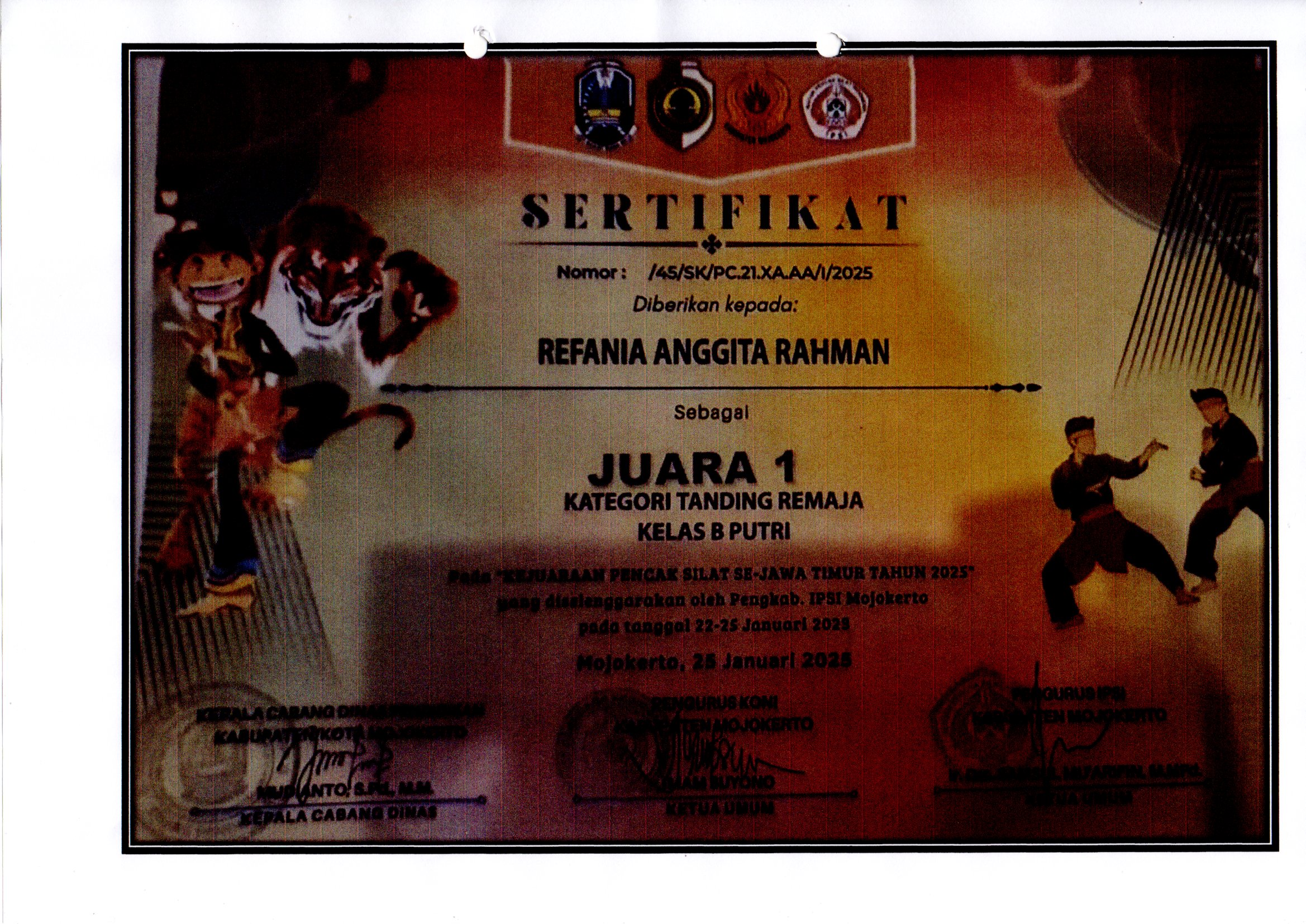 Kejuaraan Pencak Silat Se- Jawa Timur Tahun 2025