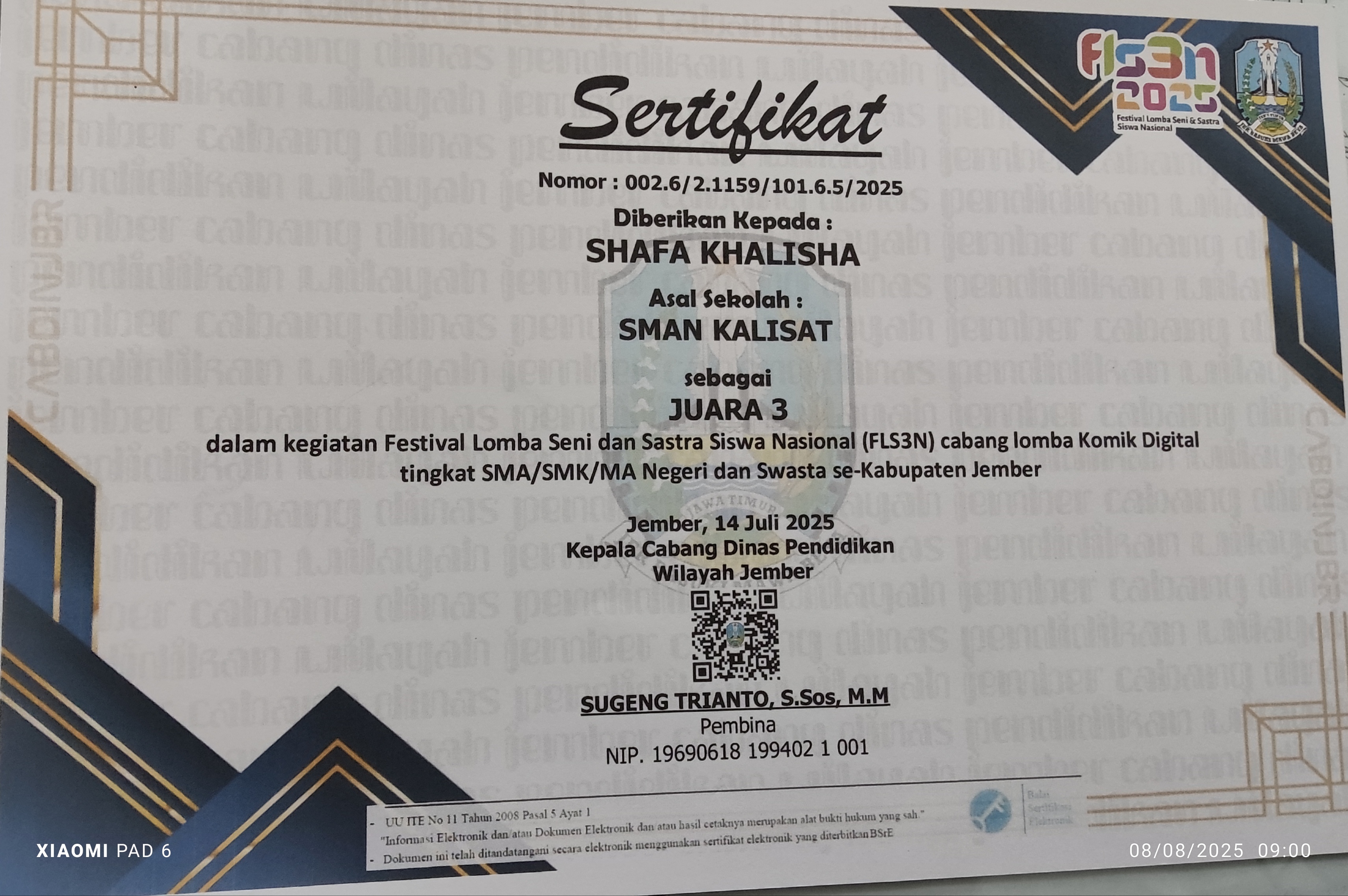 Festival lombasenidan sastra siswa nasional