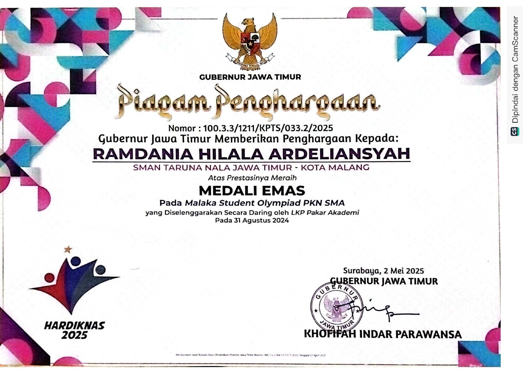 Malaka Student Olympiad PKN