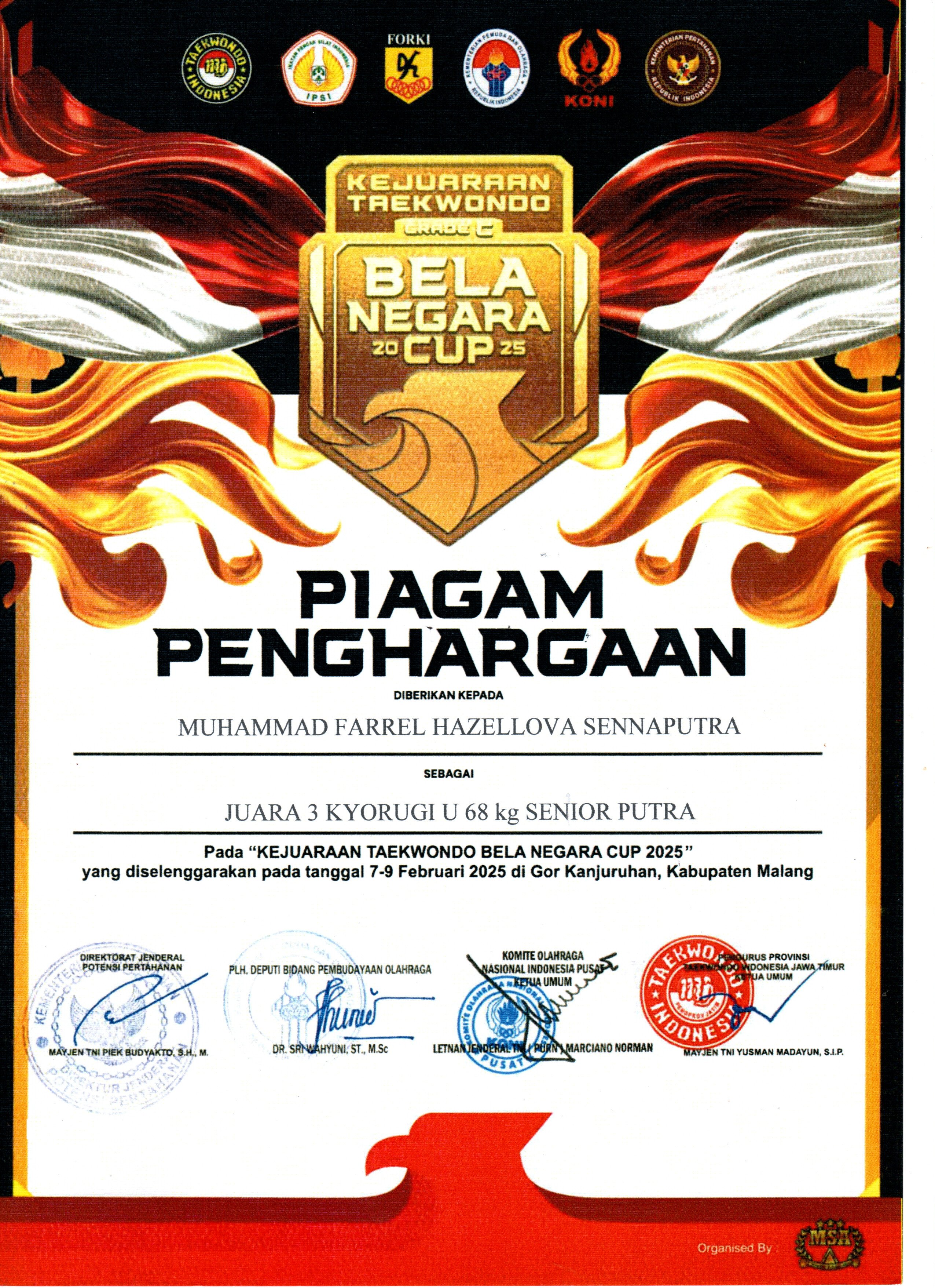 Kejuaraan Taekwondo Bela Negara Cup 2025
