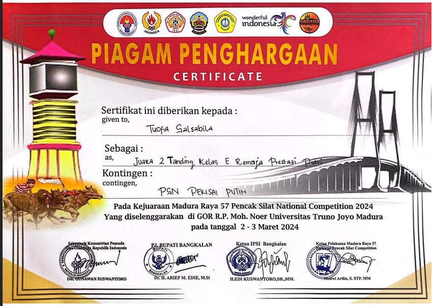 JUARA 2 TANDING KELAS E REMAJA PRESTASI PUTRI