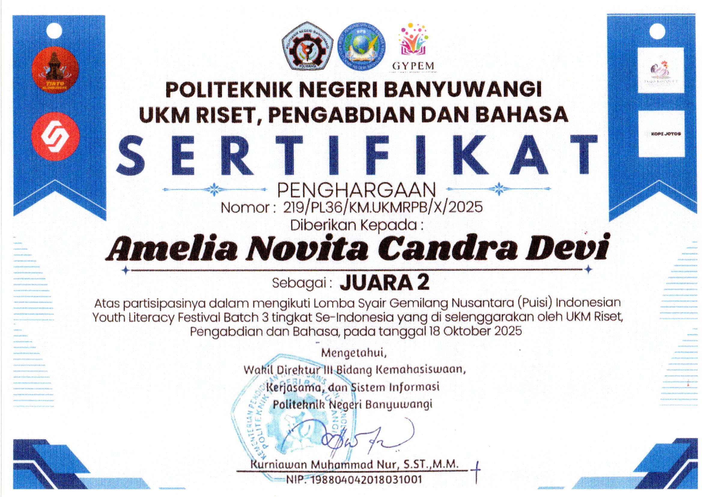 Lomba Syair Gemilang Nusantara