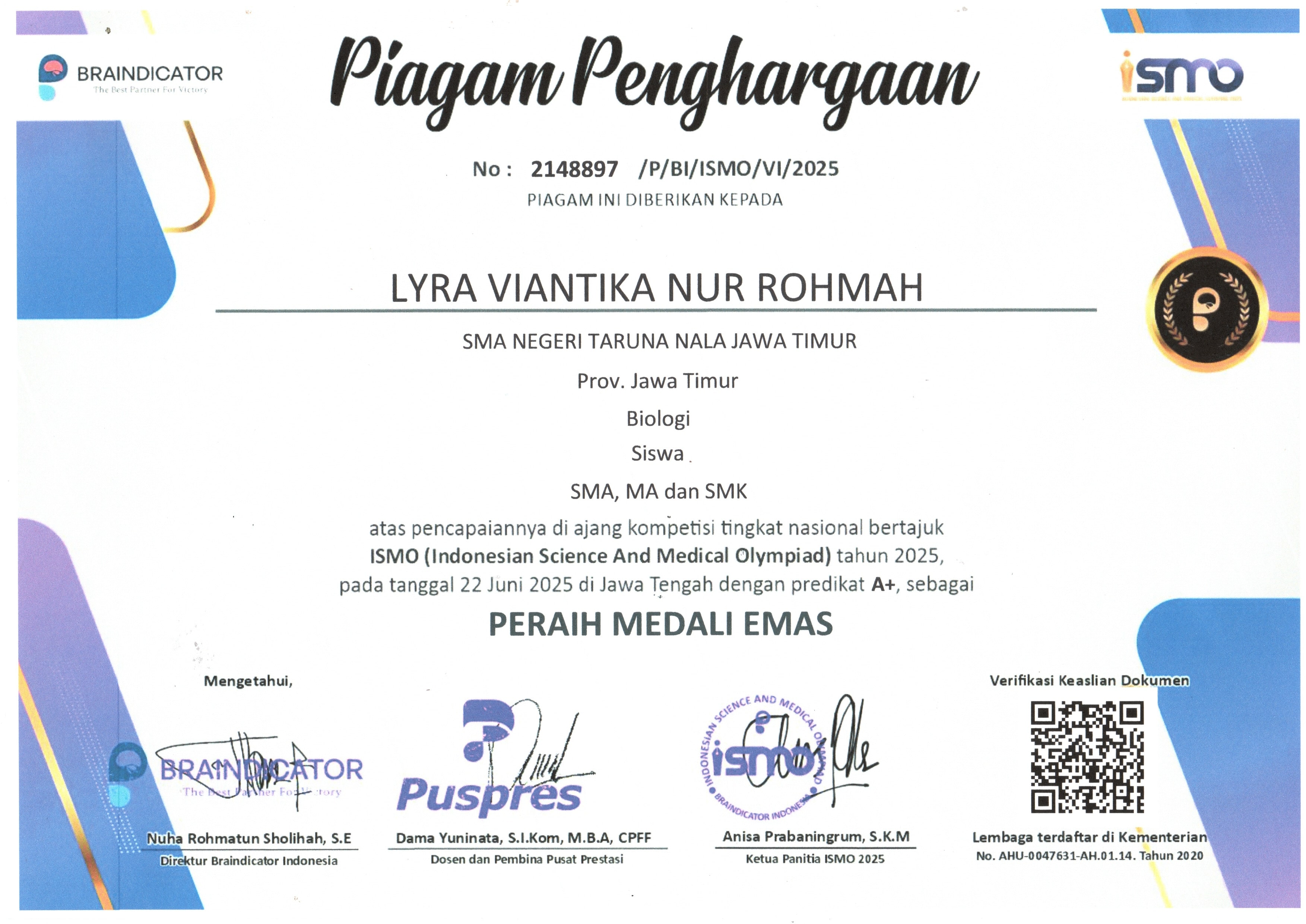 ISMO (Indonesian Science and Medical Olympiad)