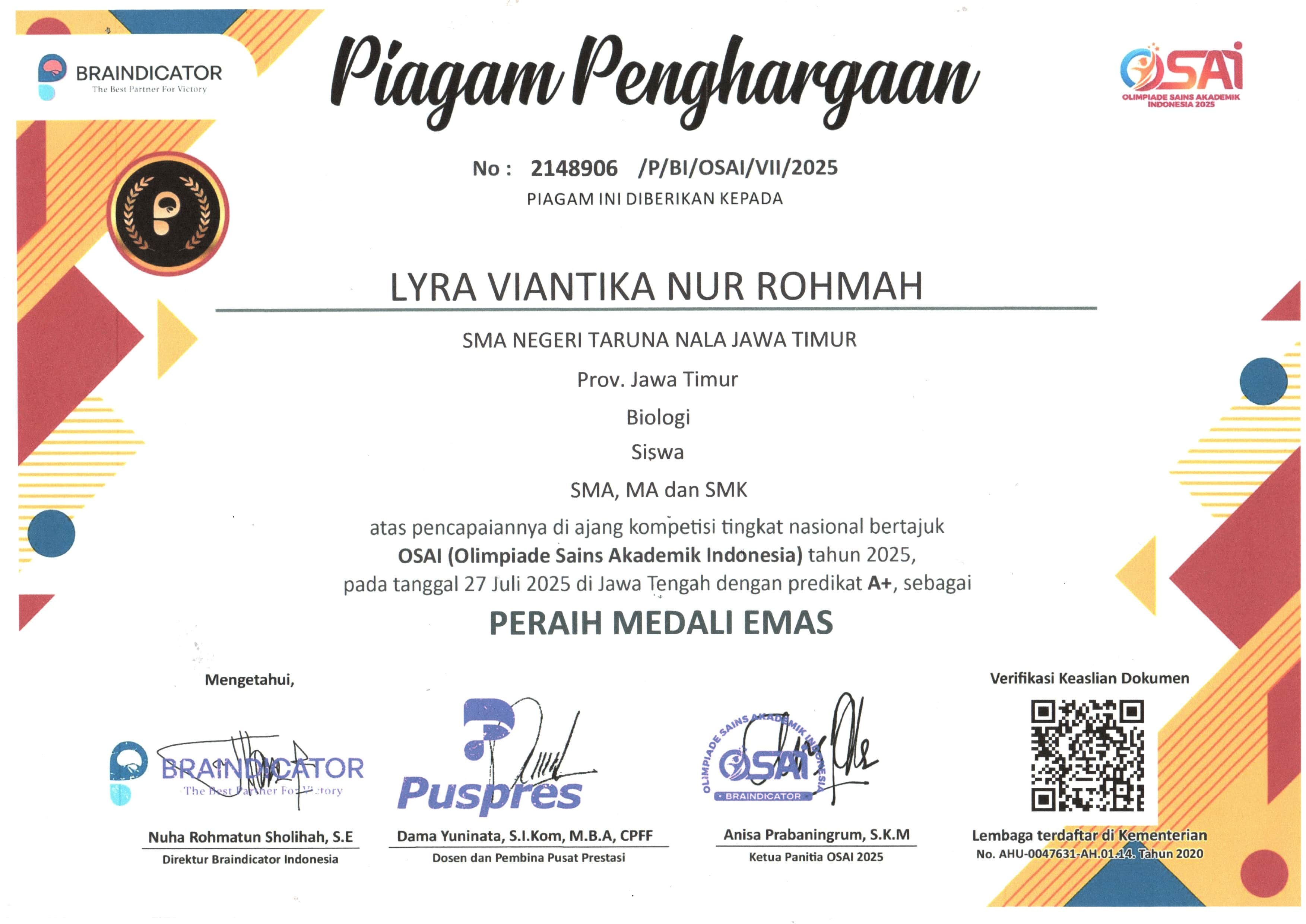 OSAI (Olimpiade Sains Akademik Indonesia)