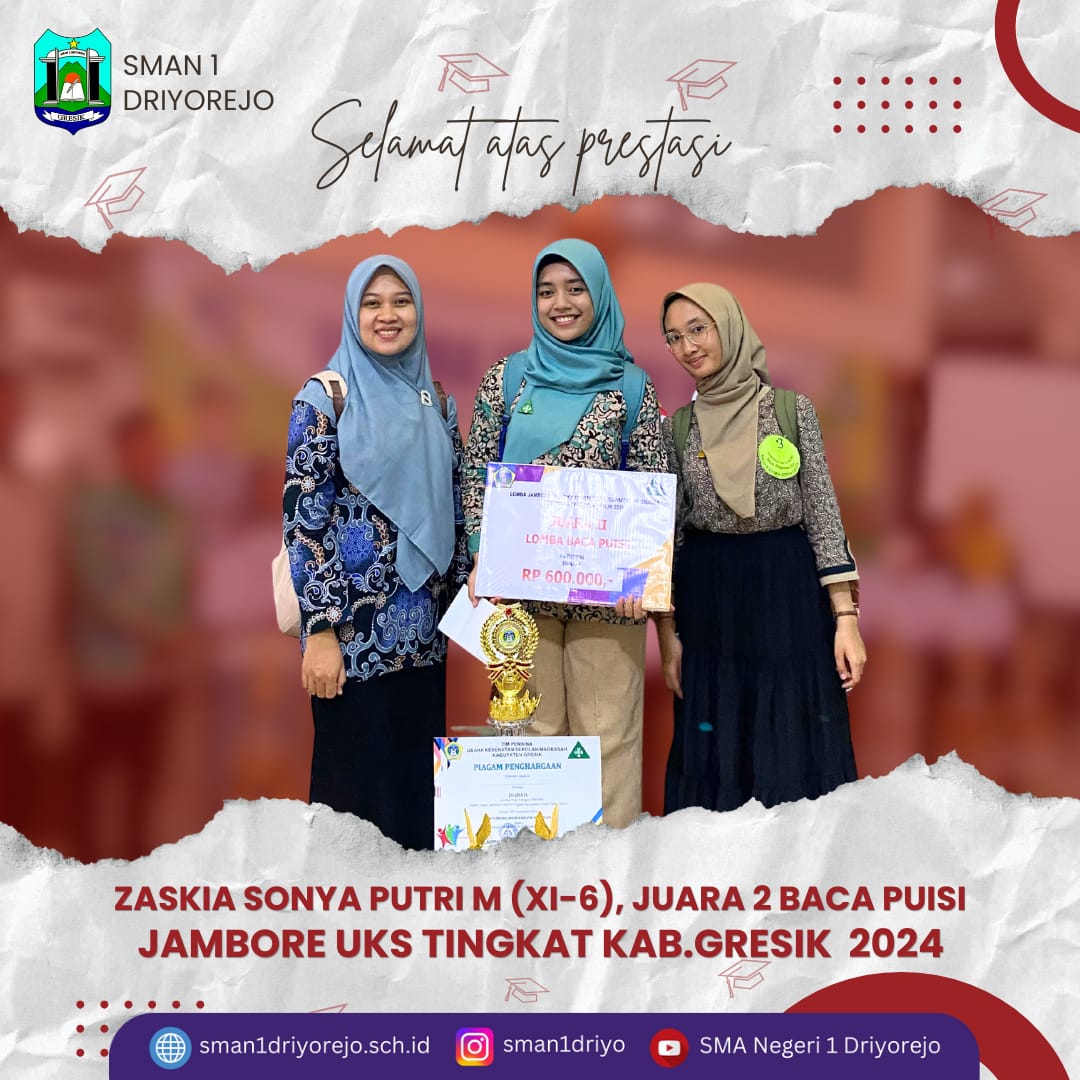 Juara II Baca Puisi pada ”JAMBORE UKS” Bidang Lomba Baca Puisi Tingkat Kabupaten