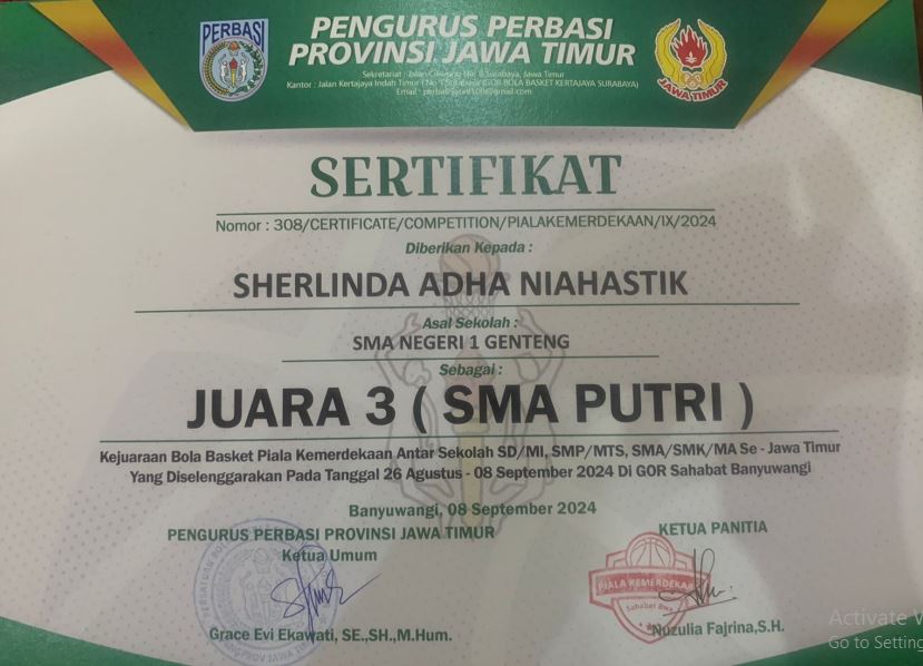 JUARA 3 PIALA KEMERDEKAAN SE-JAWA TIMUR