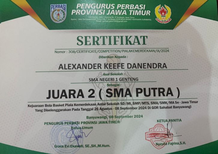 JUARA 2 PIALA KEMERDEKAAN SE-JAWA TIMUR