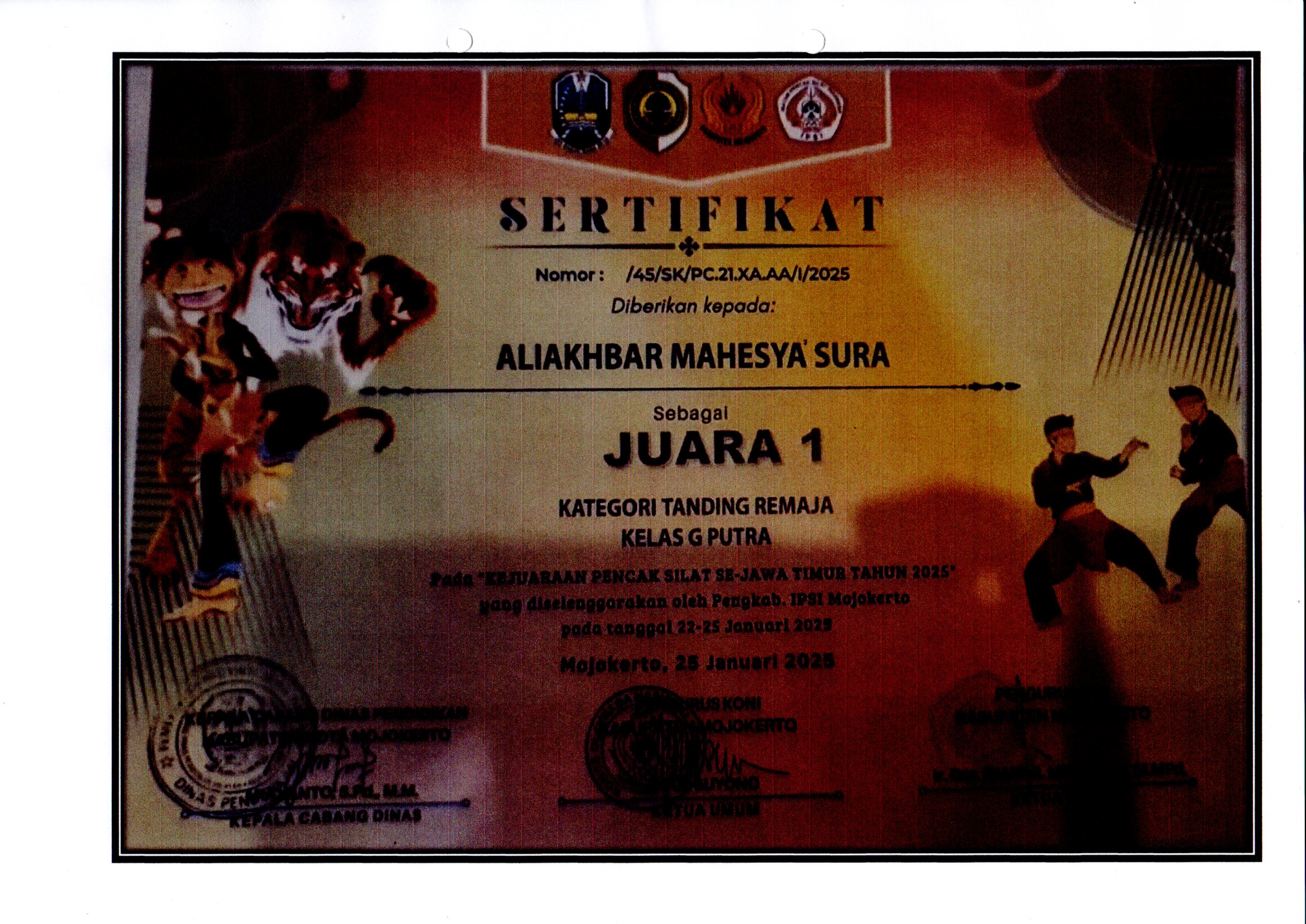Kejuaraan Pencak Silat Se- Jawa Timur Tahun 2025