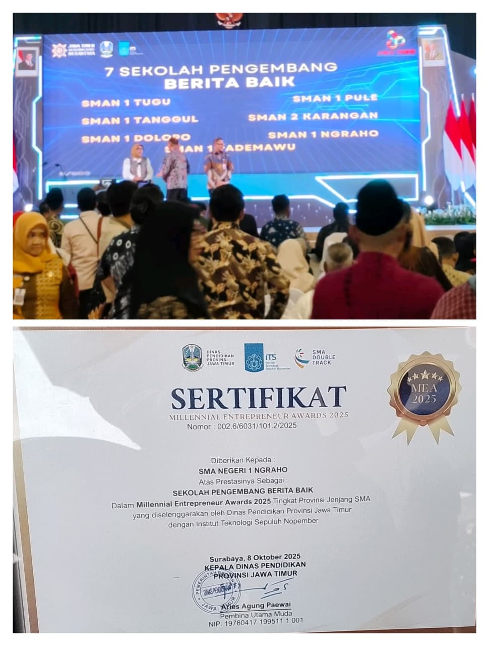 SEKOLAH PENGEMBANG BERITA BAIK Millenial Enterpreneur Awards 2025