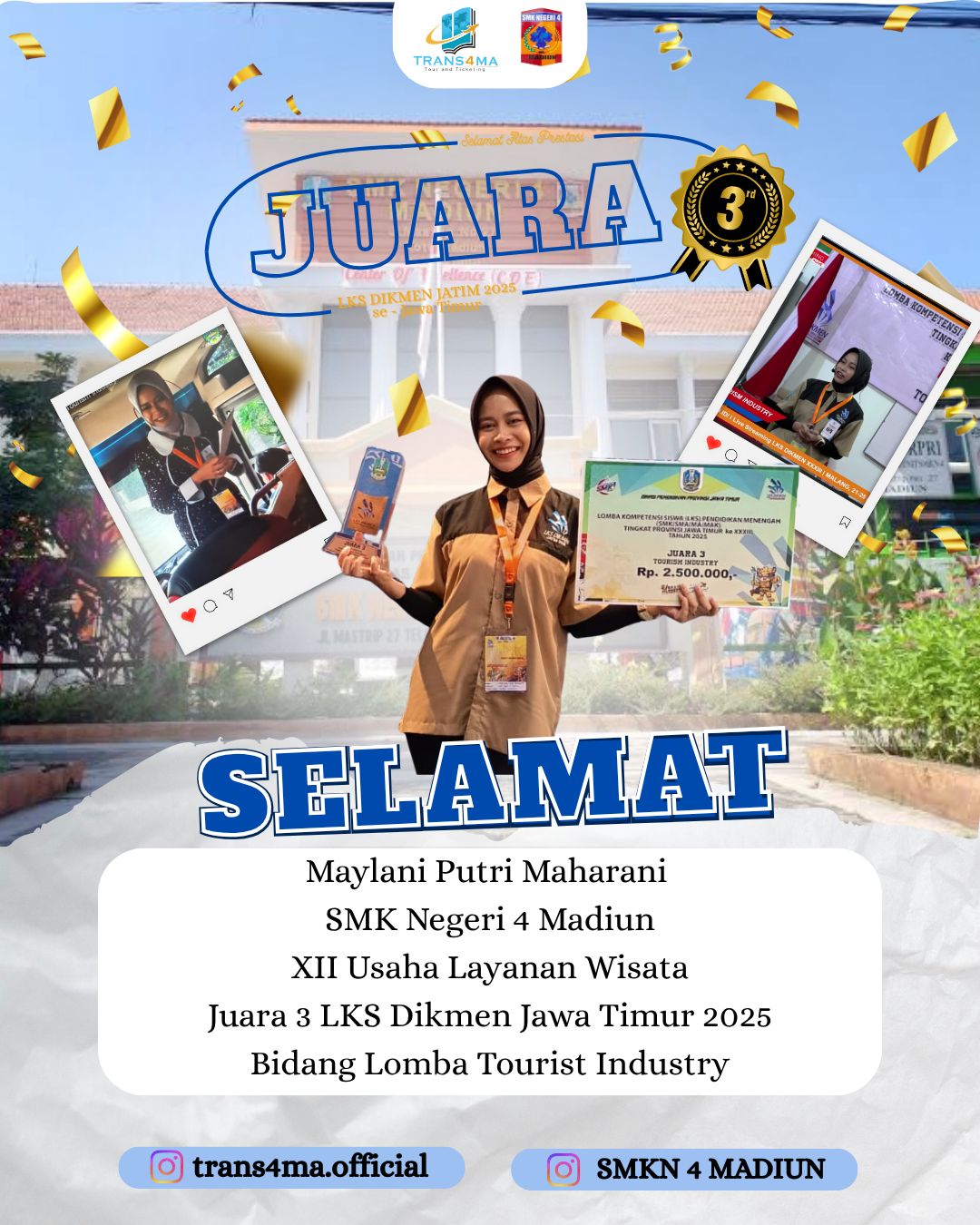 LKS DIKMEN JAWA TIMUR 2025 BIDANG LOMBA TAURIST INDUSTRY