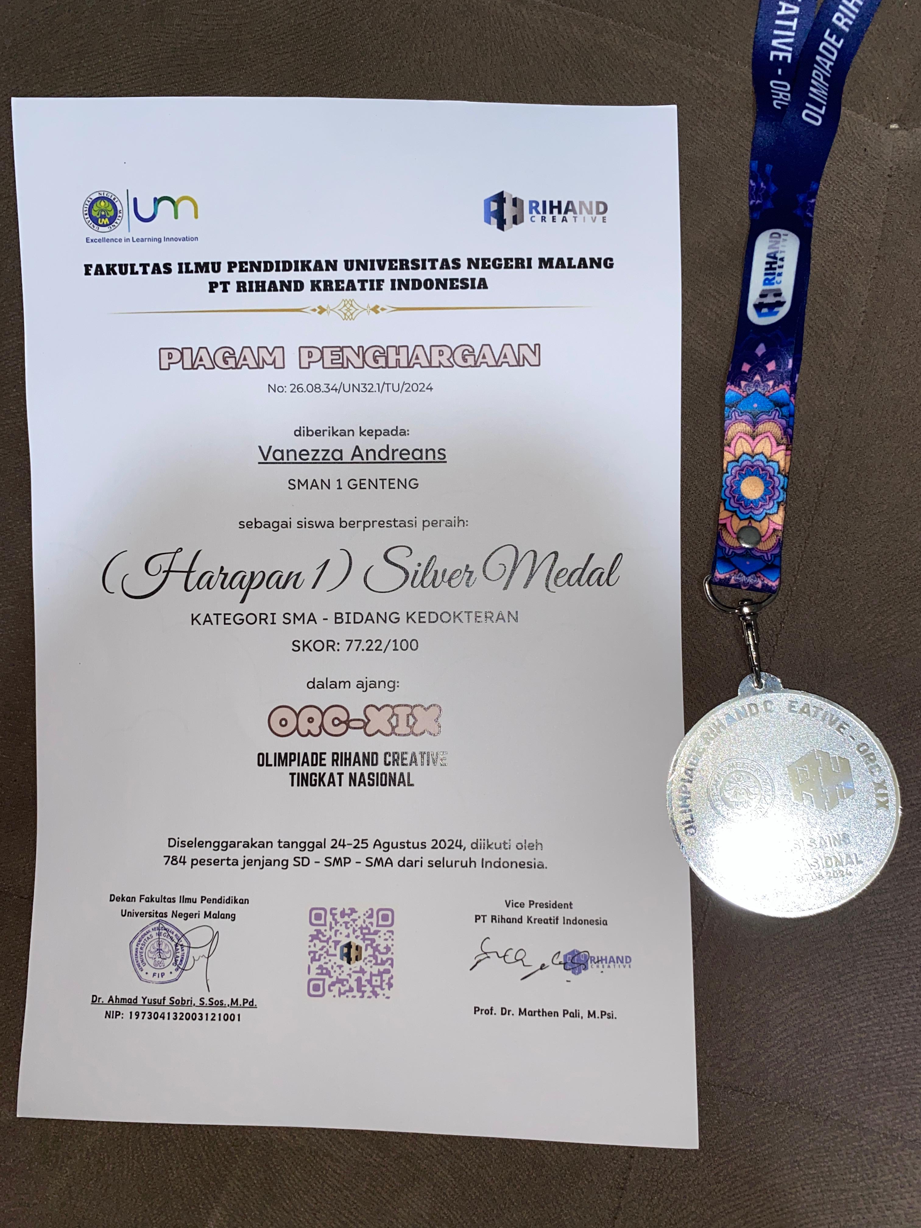 JUARA HARAPAN 1 OLIMPIADE KEDOKTERAN DASAR ORC XIX