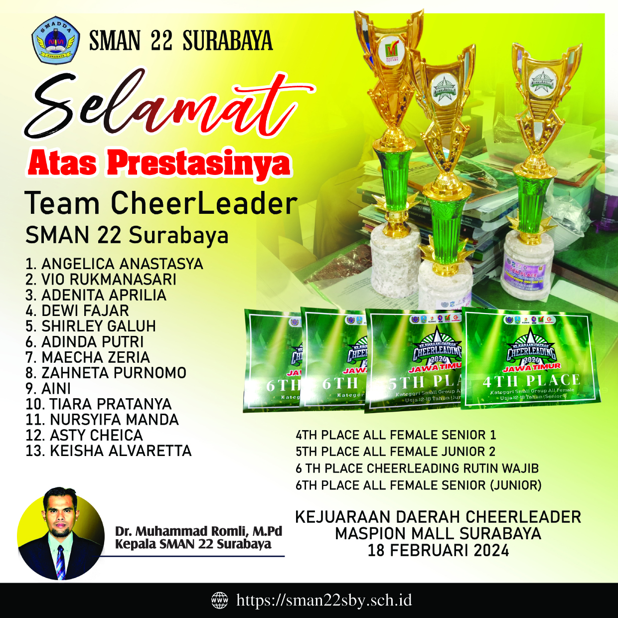 Kejuaraan Daerah Cheerleader Maspion Mall Surabaya