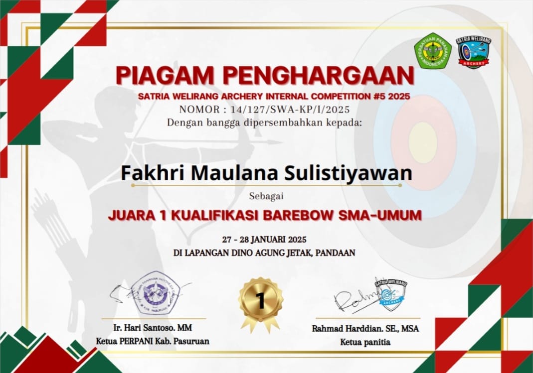 Satria Welirang Archery Internal Competition #5 2025