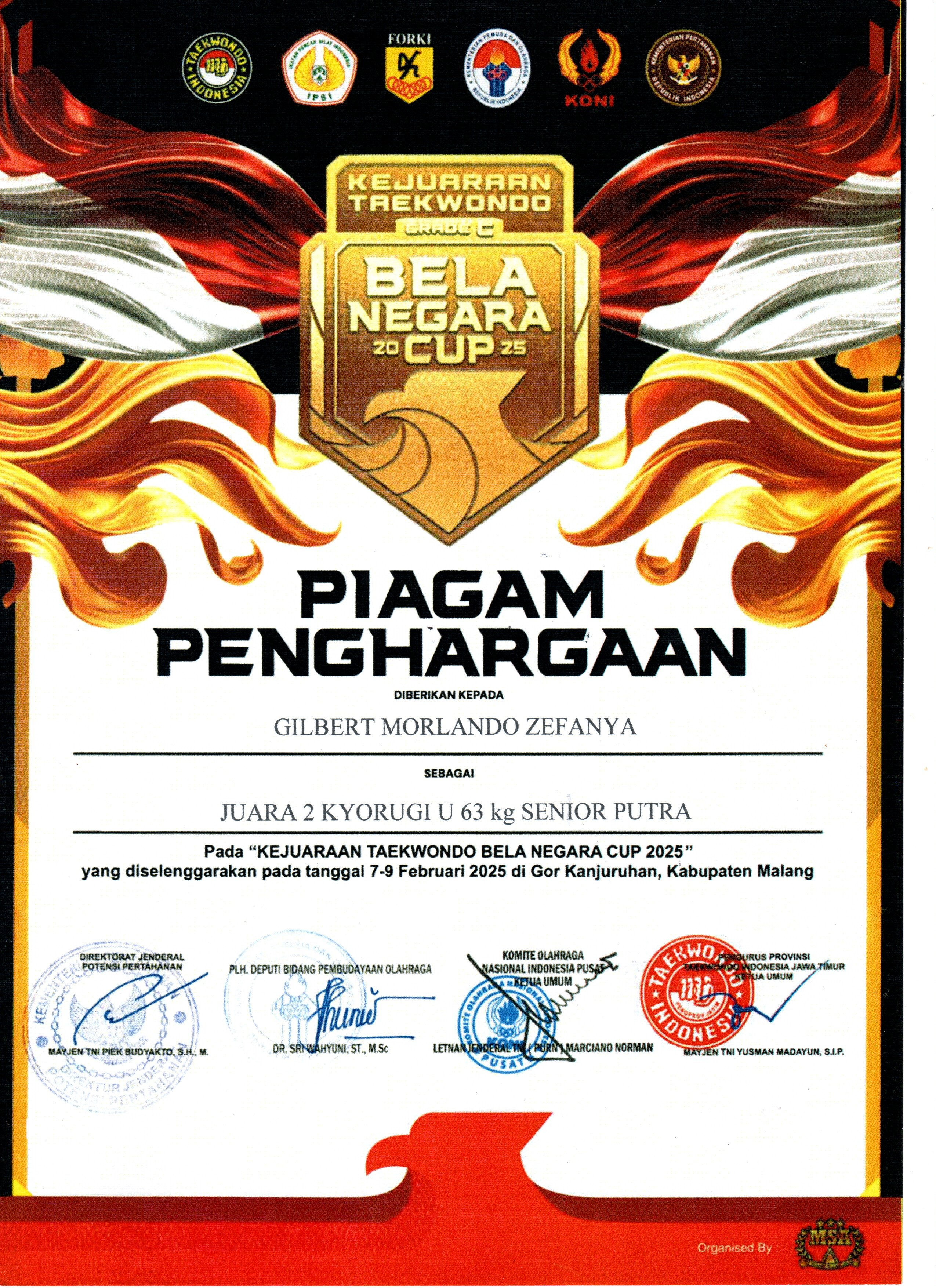 Kejuaraan Taekwondo Bela Negara Cup 2025