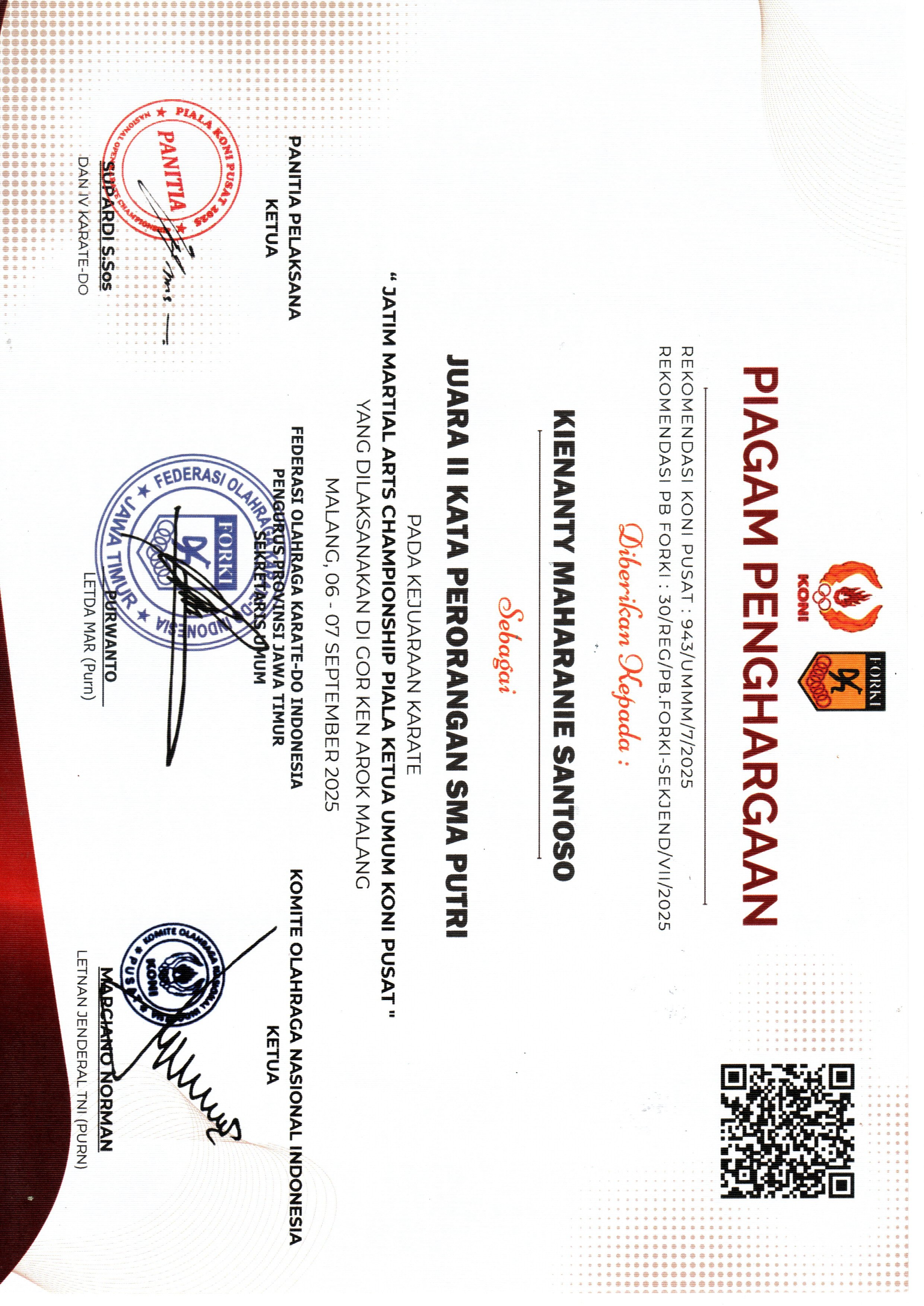 Jatim Martial Arts Championship Piala Ketua Umum Koi Pusat