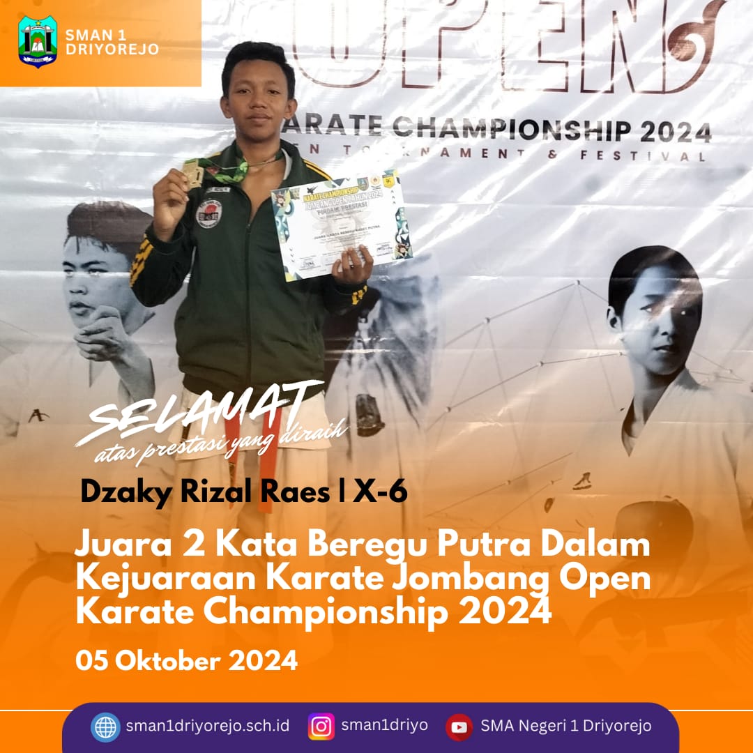 Juara II Kata Beregu Putra pada Jombang Open Karate Championship 2024, Cabang Olahraga Karate