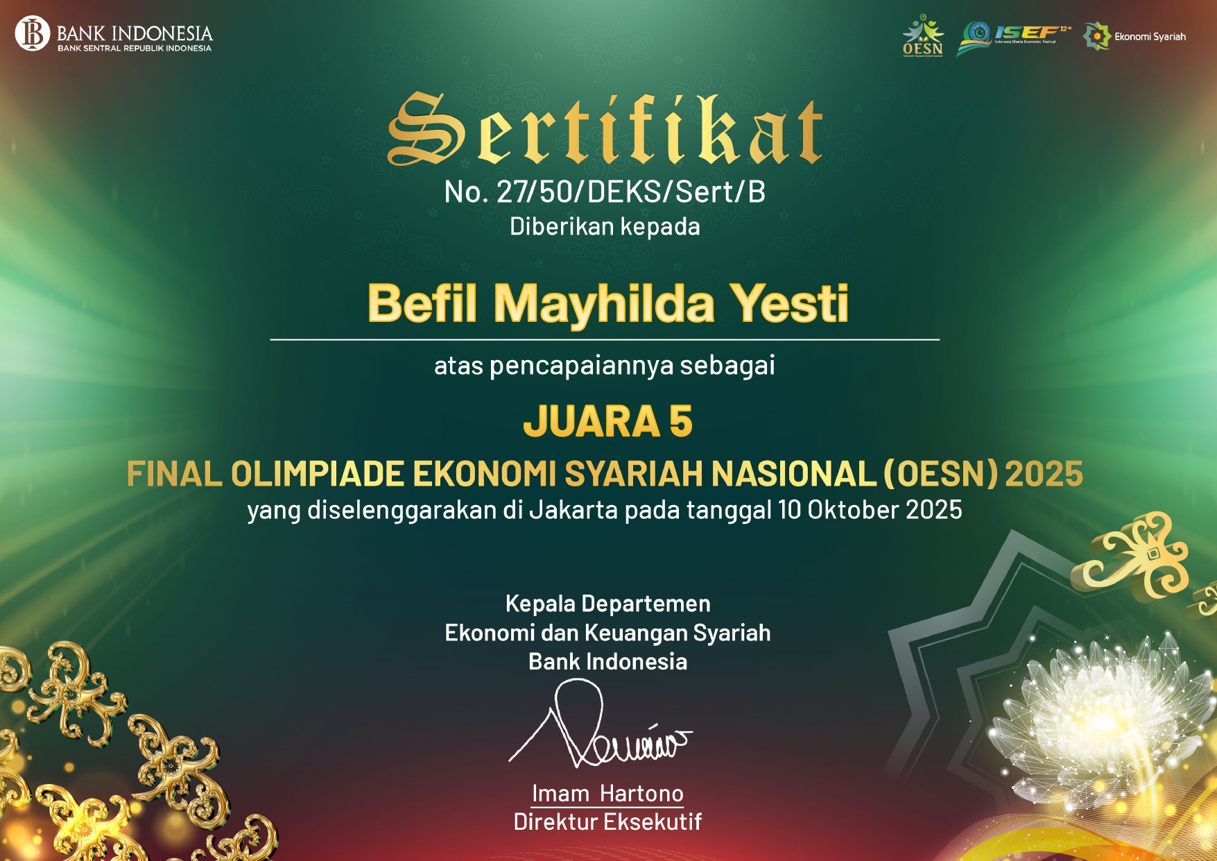 Olimpiade Ekonomi Syariah Nasional (OESN) Tahun 2025