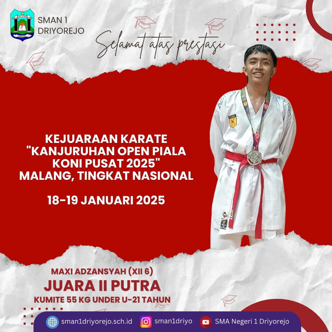 Juara II (Medali Perak), Kumite -55 Kg Under U-21 Putra pada ”KEJUARAAN KARATE KANJURUHAN OPEN PIALA KONI PUSAT 2025, TINGKAT NASIONAL” Cabang Olahraga Karate