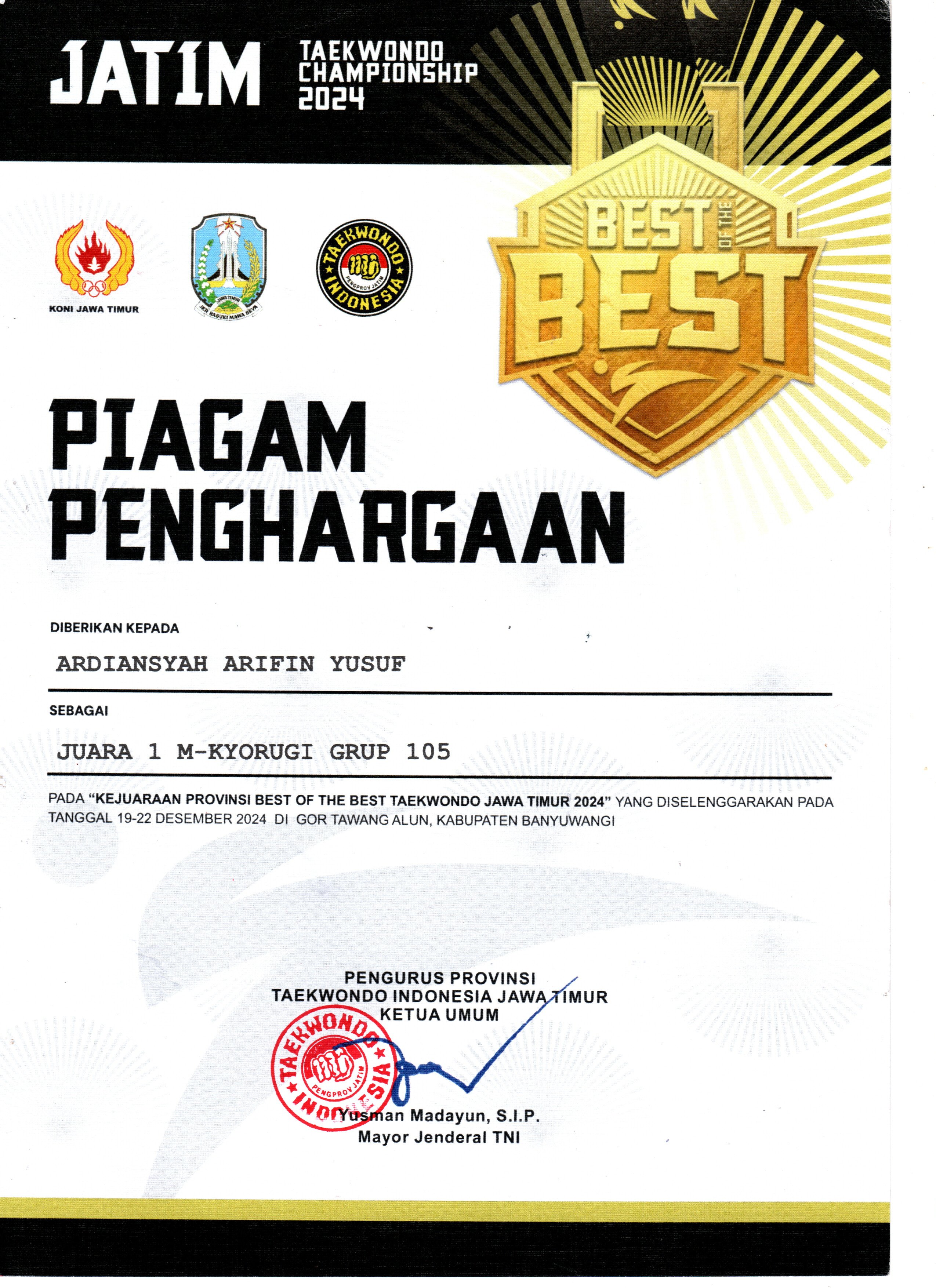 KEJURPROV Best Of The Best Banyuwangi 2024