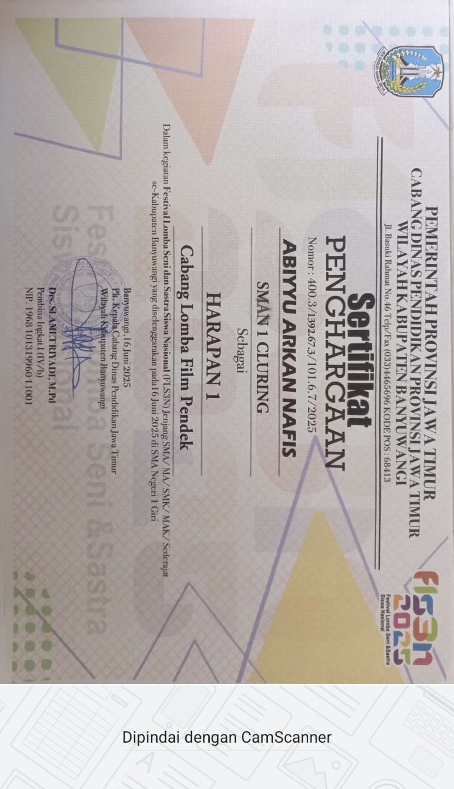 FESTIFAL LOMBA SENI DAN SASTRA NASIONAL