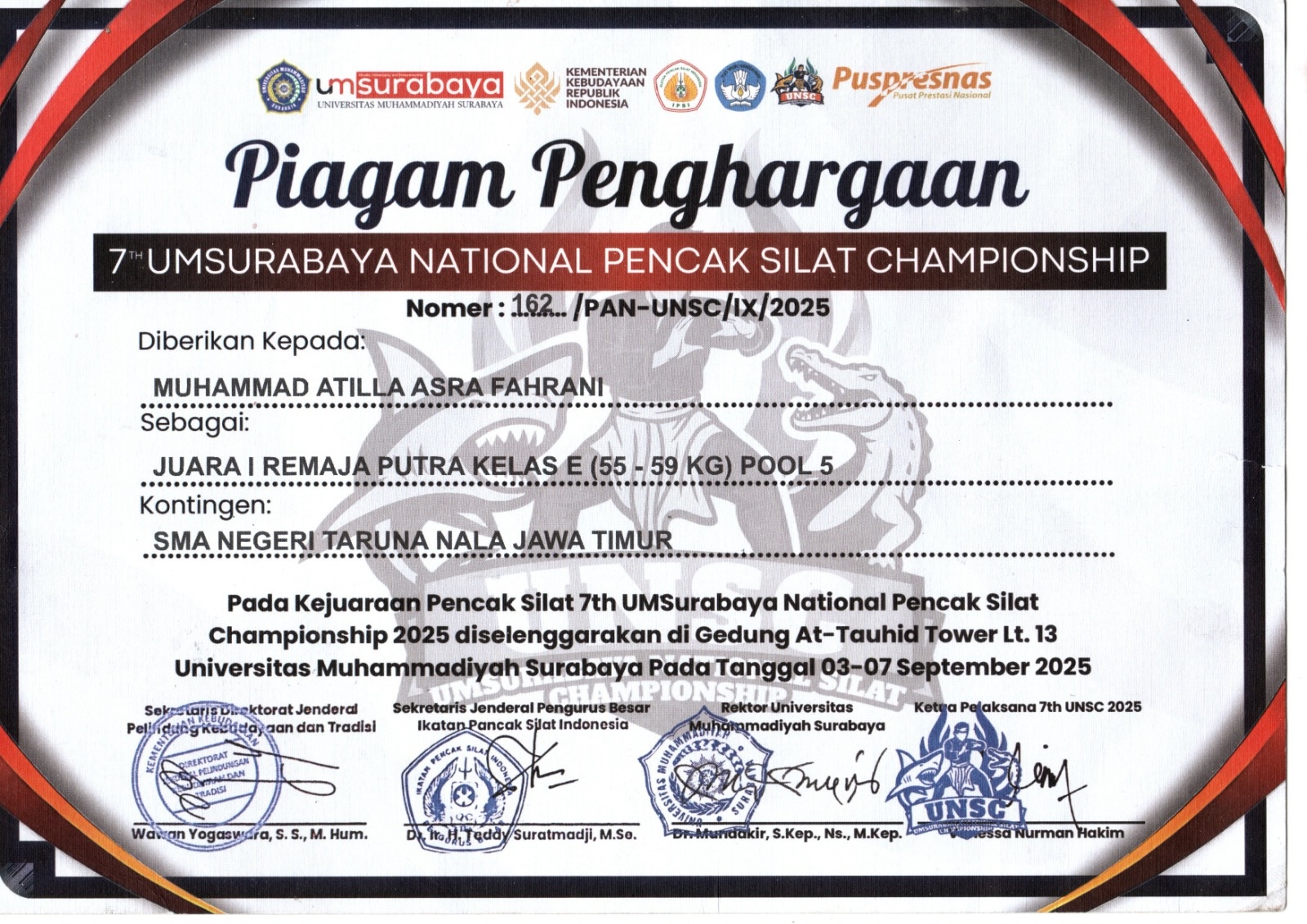7th UM Surabaya National Pecak Silat Championship