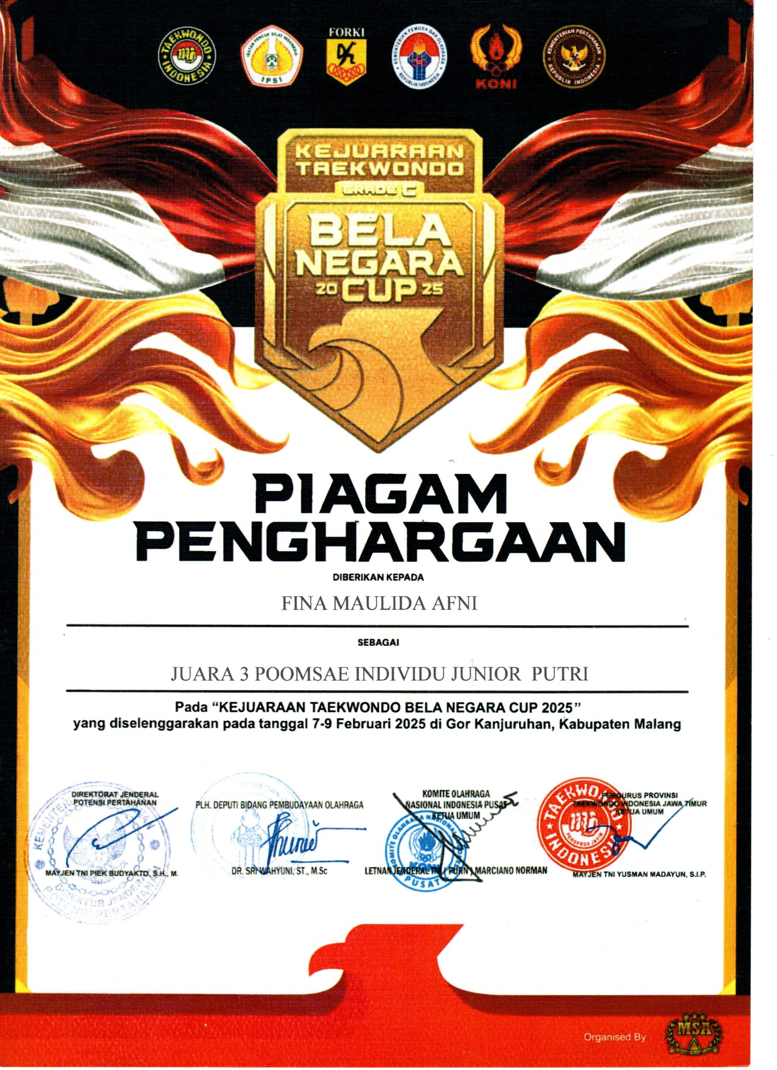 Kejuaraan Taekwondo Bela Negara Cup 2025