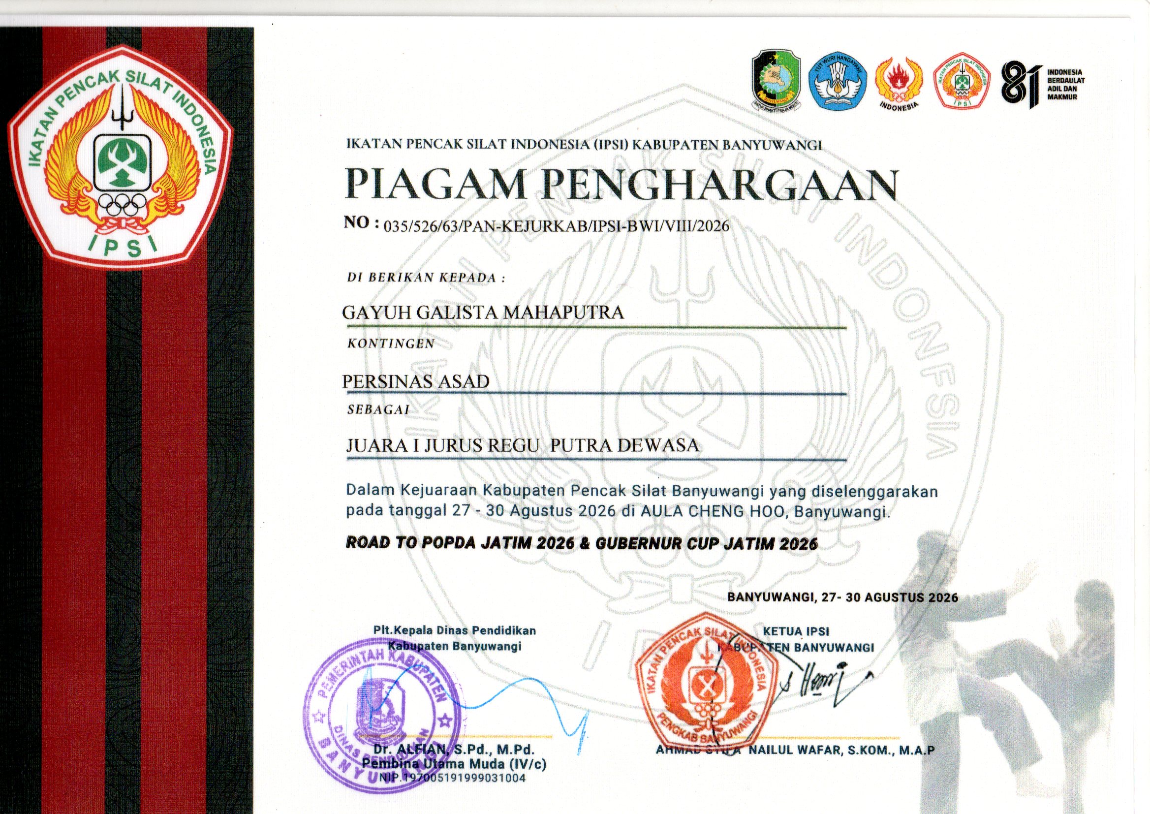 Kejuaraan Kabupaten Pencak Silat Banyuwangi 