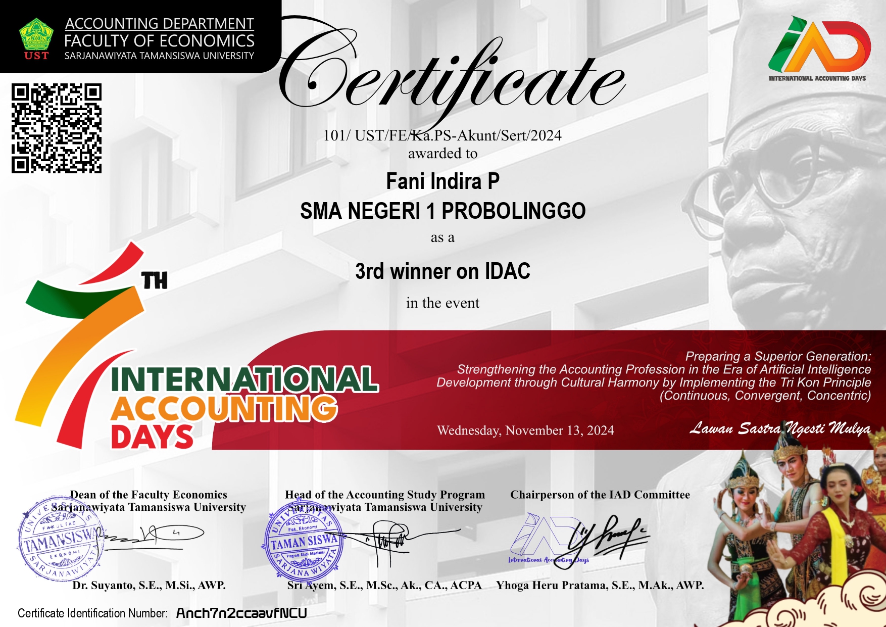 INTERNATIONAL DEWANTARA ACCOUNTING CHALLENGE