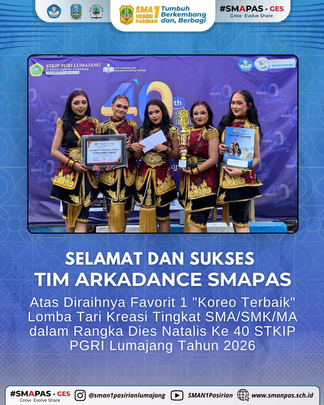 LOMBA TARI TINGKAT SMA/SMK/MA SE-JAWA TIMUR 