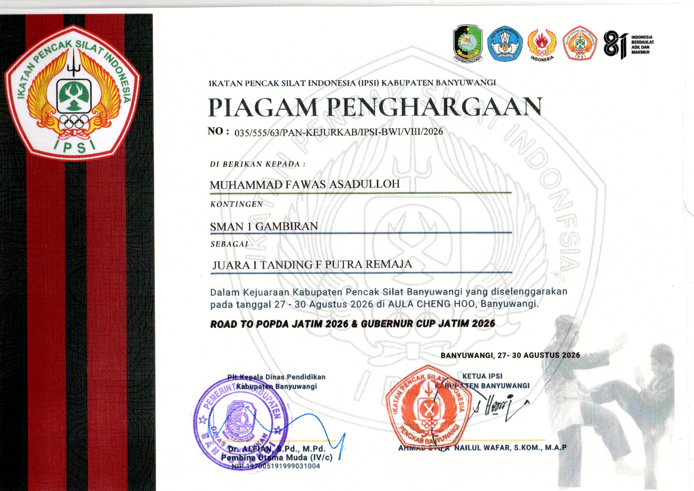 Kejuaraan Kabupaten Pencak Silat Banyuwangi 