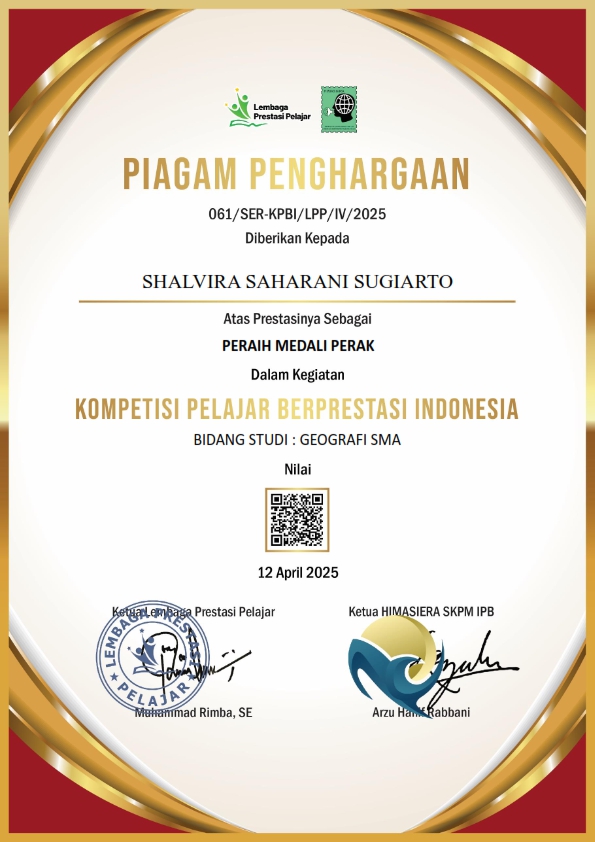 Kompetisi Pelajar Berprestasi Indonesia(KPBI) - Olimpiade Bidang Geografi 