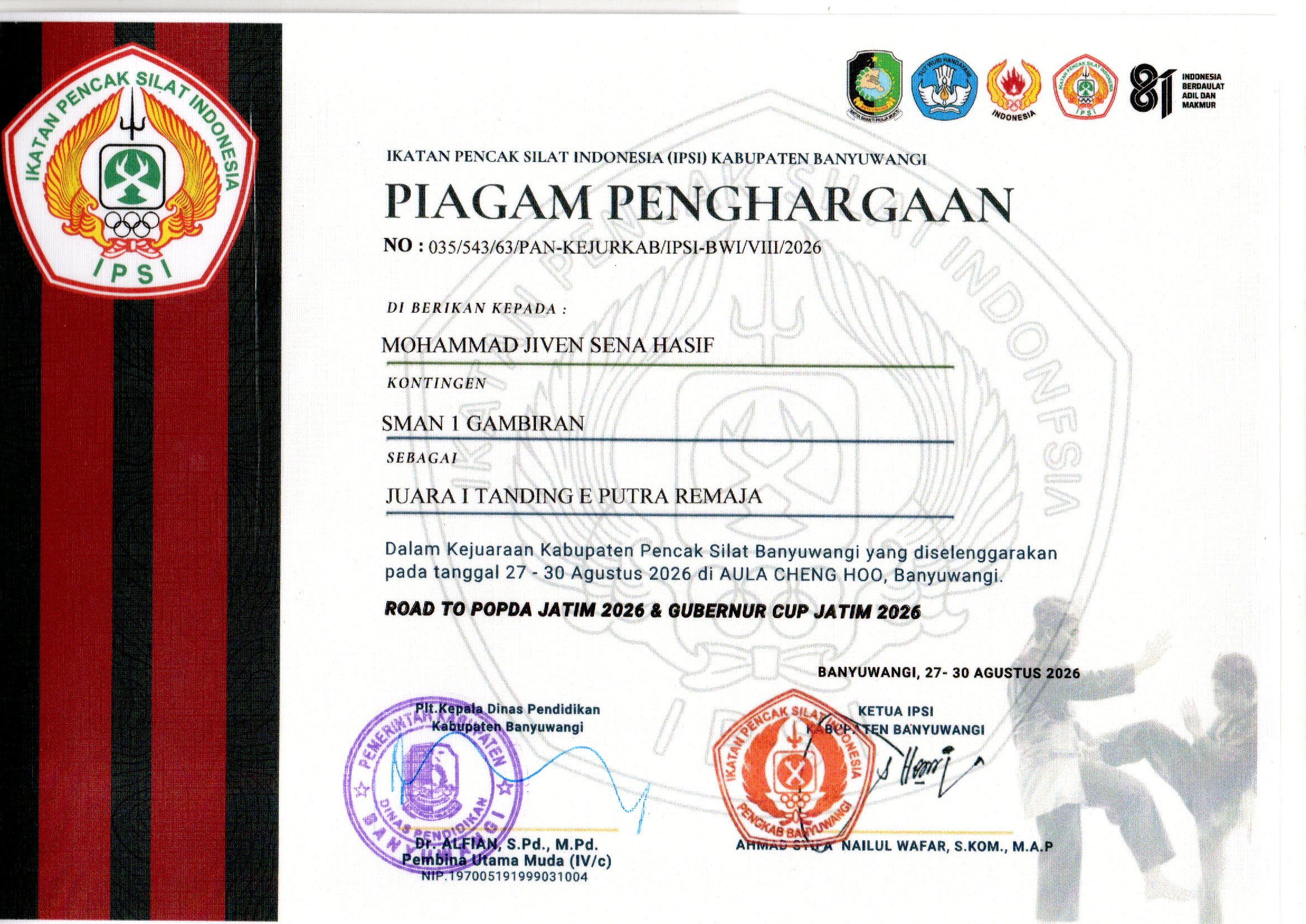 Kejuaraan Kabupaten Pencak Silat Banyuwangi 