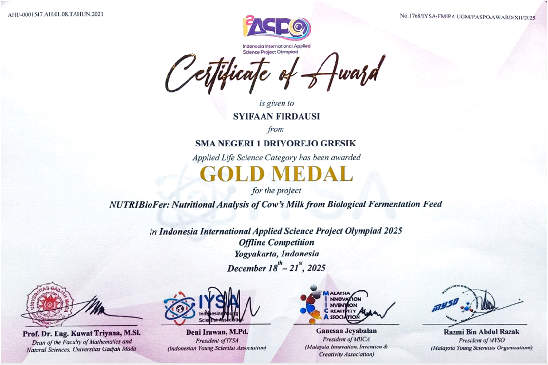 Indonesia International Applied Science Project Olumpiad