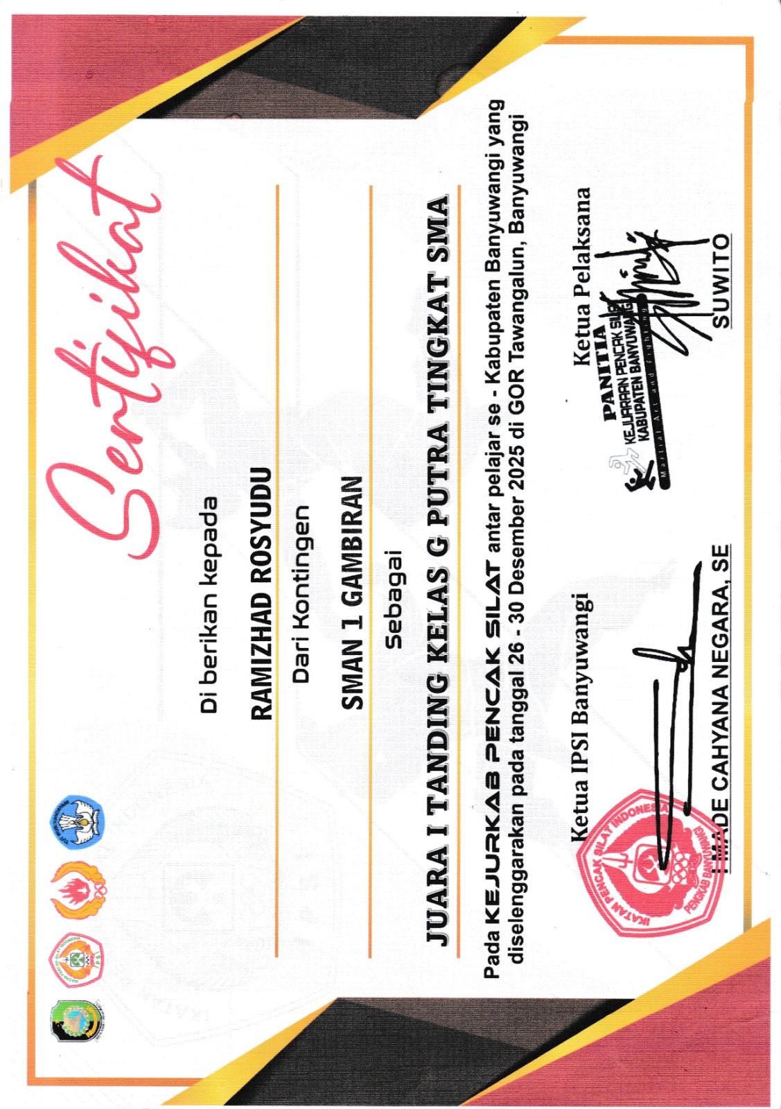 Kejurkab Pencak Silat Antar Pelajar Se - Kabupaten Banyuwangi