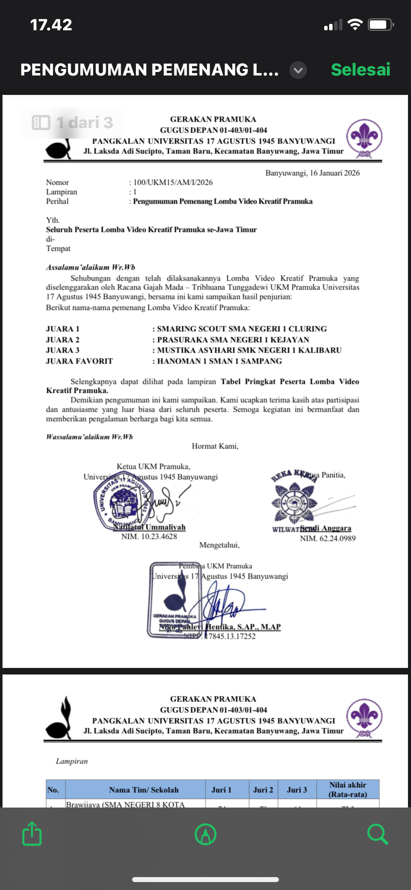 Lomba vidio kreatif pramuka 