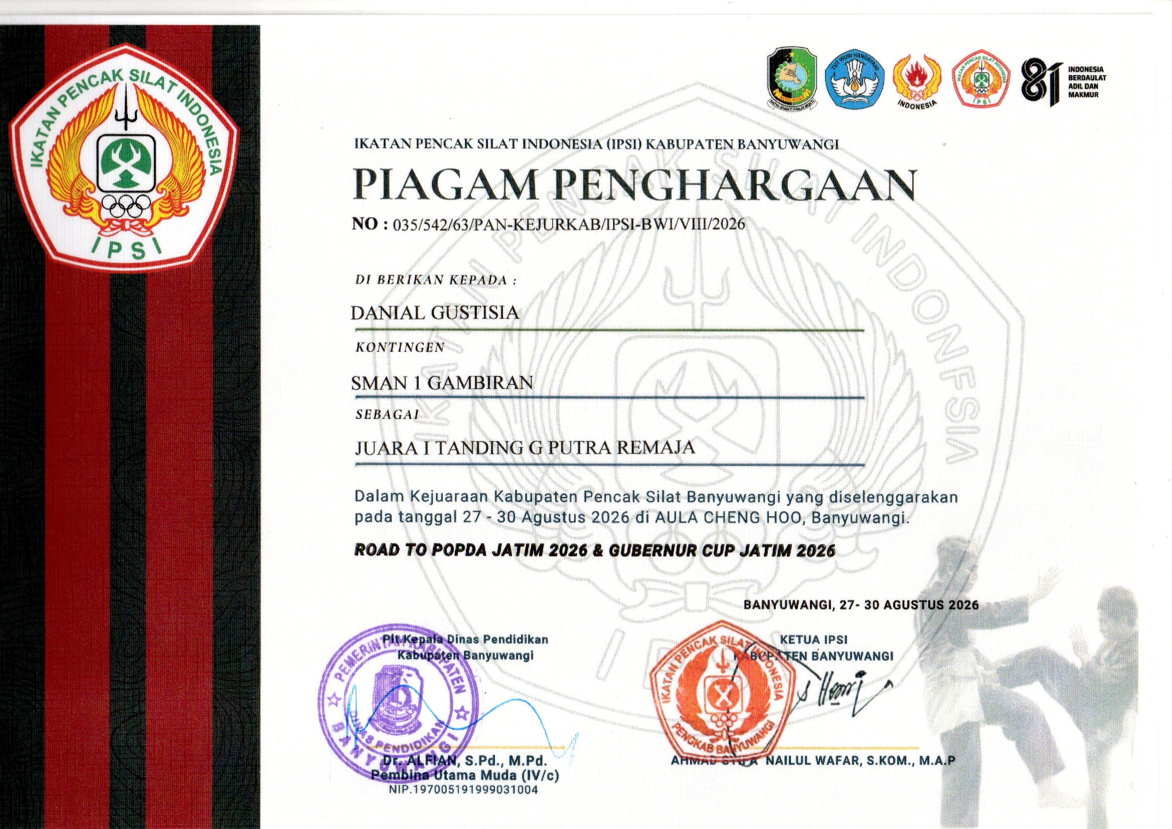 Kejuaraan Kabupaten Pencak Silat Banyuwangi 